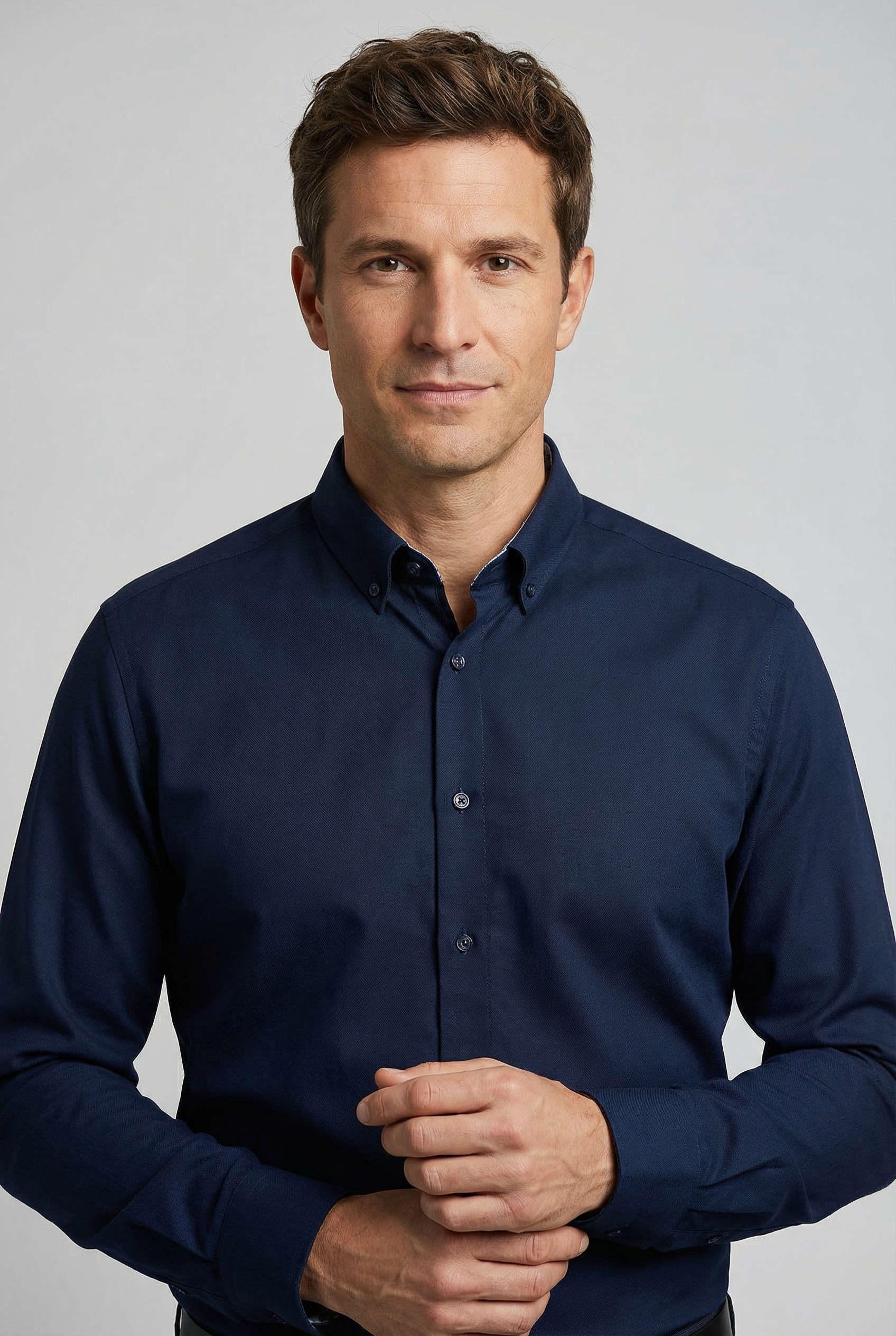 OLYMP Langarmhemd "Luxor" modern fit, Button-down-Kragen, Businesshemd