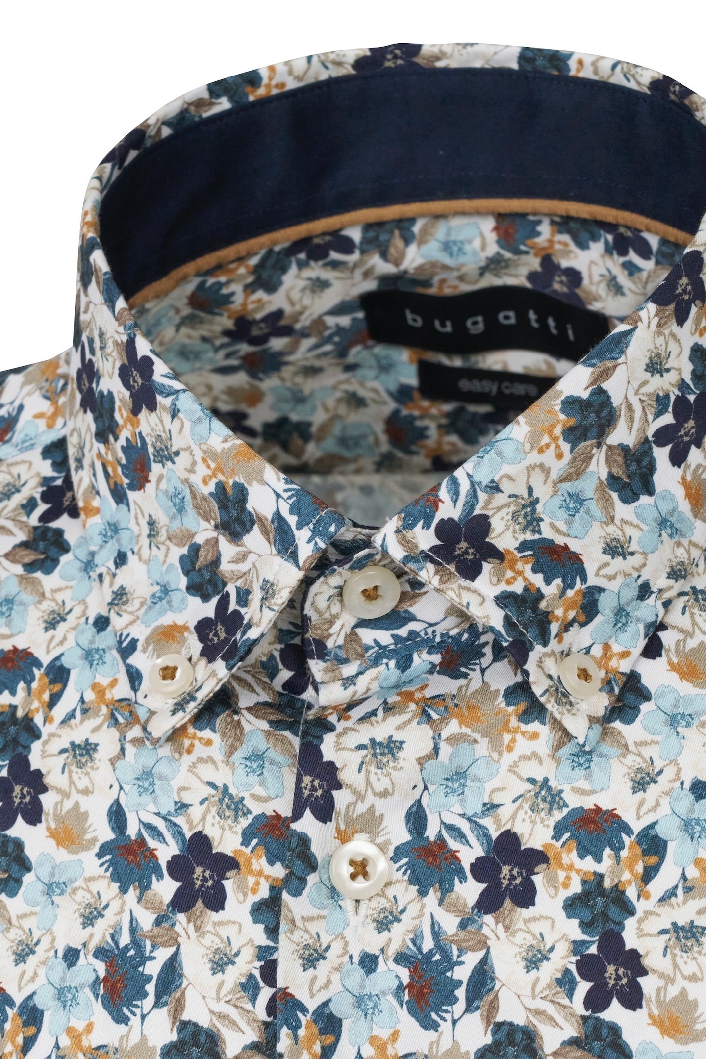 bugatti Langarmhemd, mit Button-Down-Kragen
