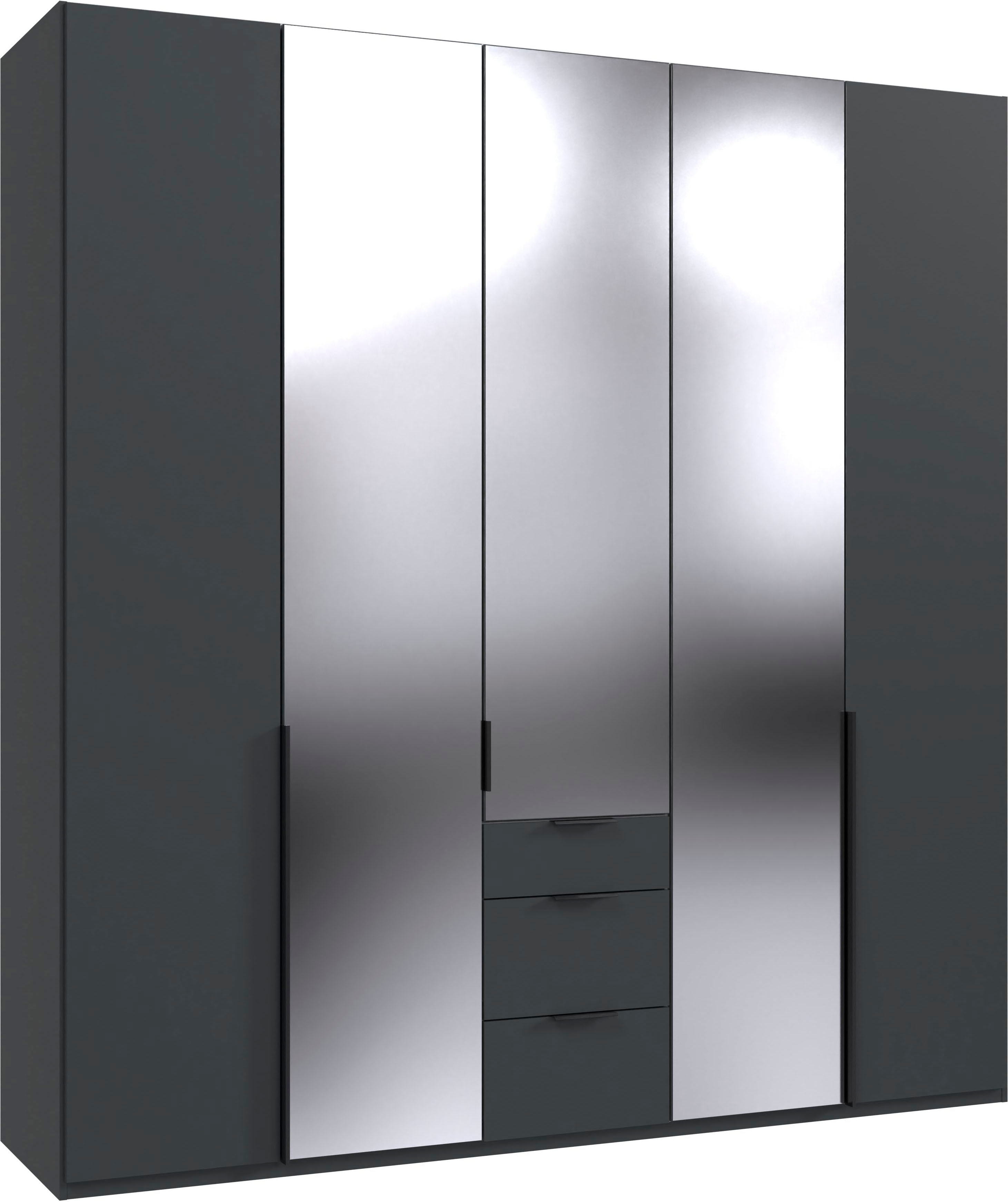 Wimex Drehtürenschrank "Mugano" mit langen oder kurzen Griffen aus Metall, in vielen Breiten, 208 oder 236 cm hoch, Made in Germany