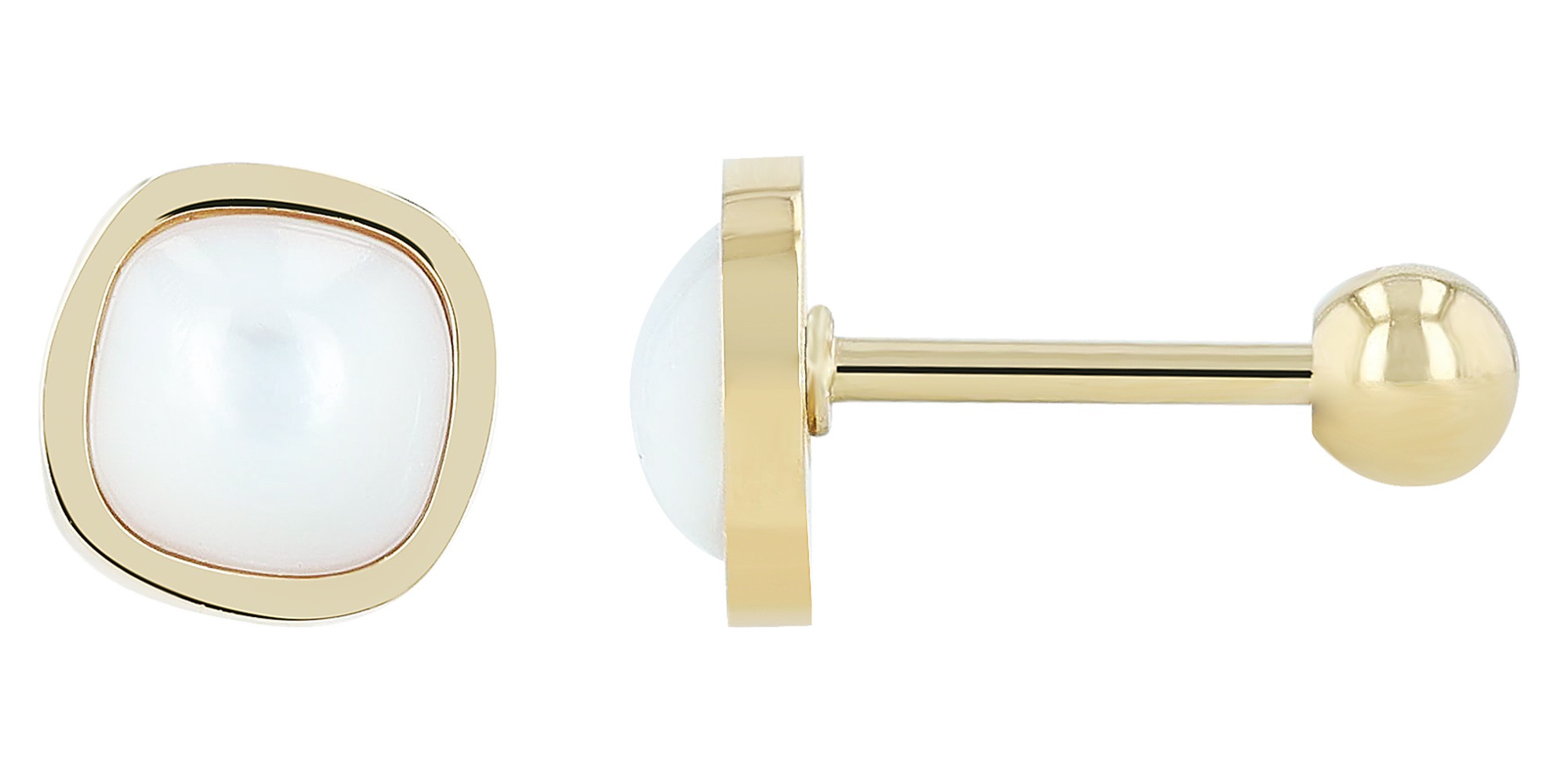 Adelia´s Paar Ohrhänger »Damen Ohrringe – Ohrstecker aus Edelstahl mit Perlmutt« Schöne Geschenkidee zum einen besonderen Tag