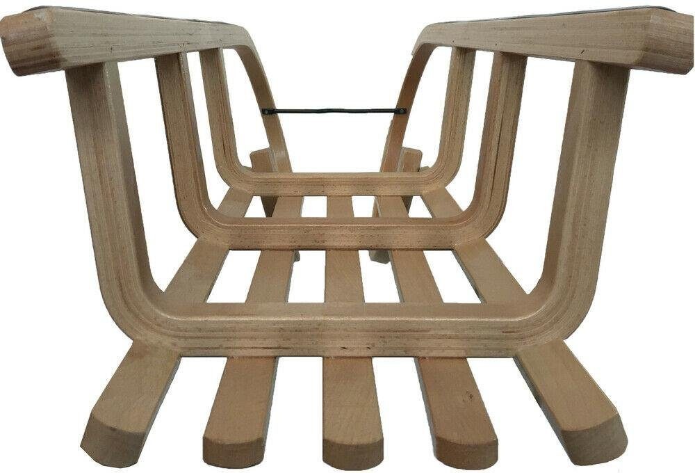 COLINT Hornschlitten »Hörner 110 mit Holz/Kunststofflehne und Leine«, (Set, 3 tlg.)