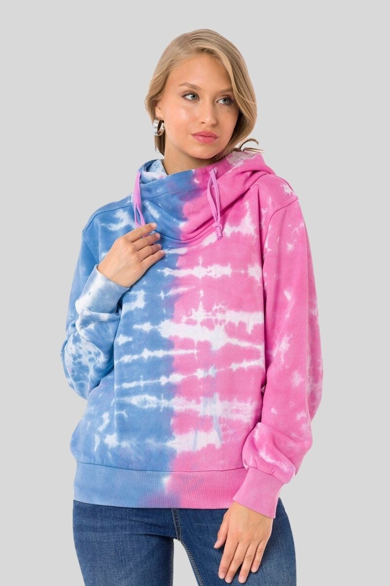 Cipo & Baxx Sweatshirt "SWEATSHIRT" 1 Stk. tlg. zweifarbigen Batik-Look günstig online kaufen