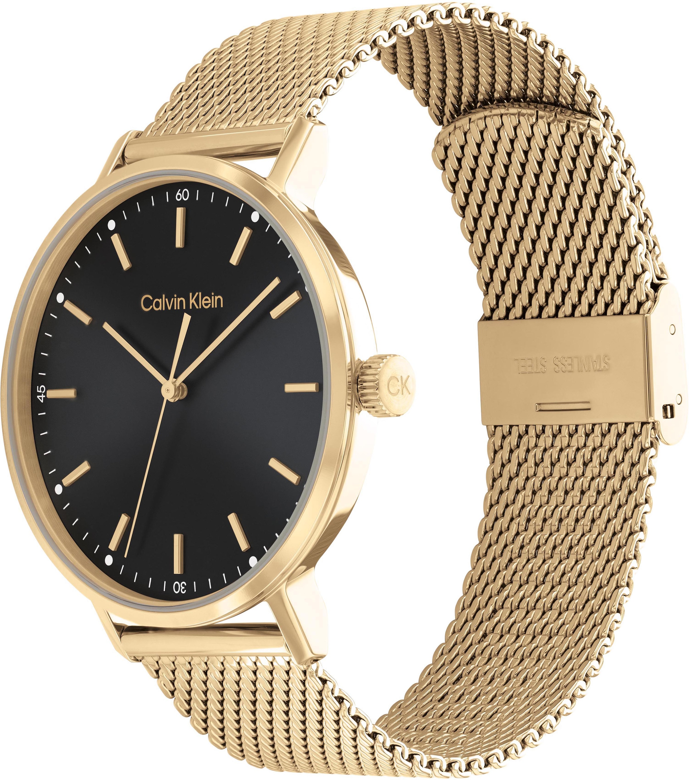 Calvin Klein Quarzuhr »MODERN«, Armbanduhr, Herrenuhr, Mineralglas, Edelstahlarmband, analog