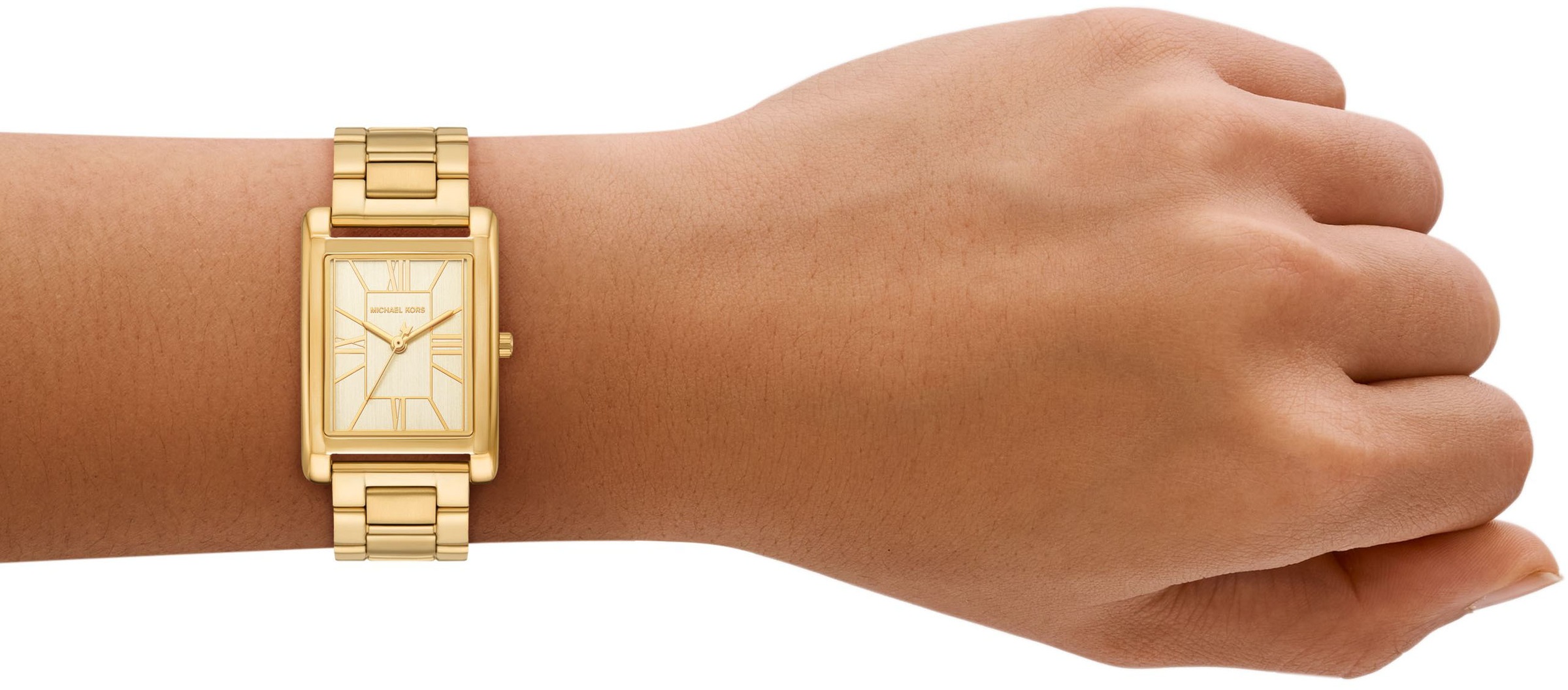 Michael Kors Lexington Quarzuhr Gelbgold Braun 6