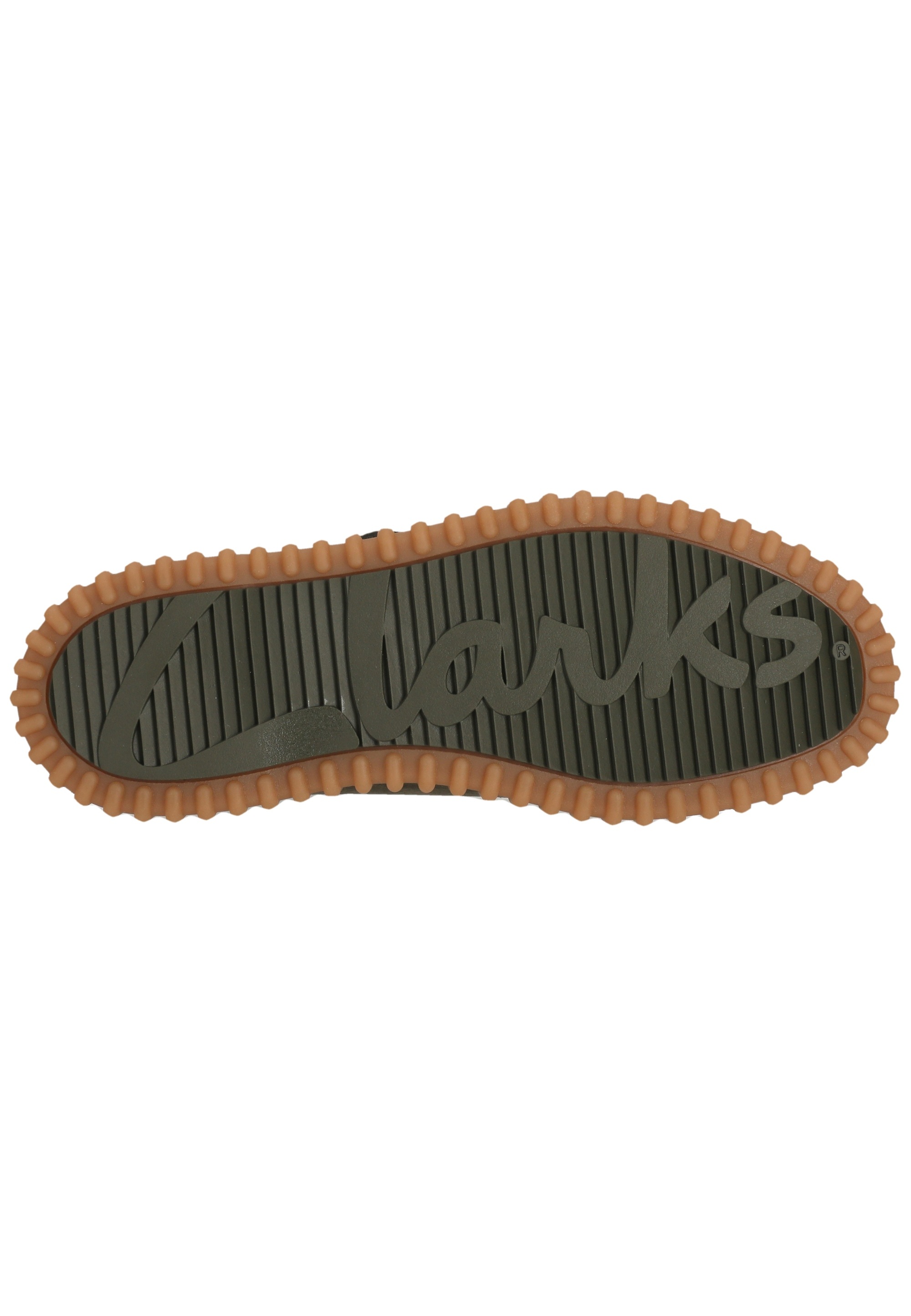 Clarks Schnürschuh »Torhill Moss Dark Green Nub«  mit charakteristischer, gerippter Sohle