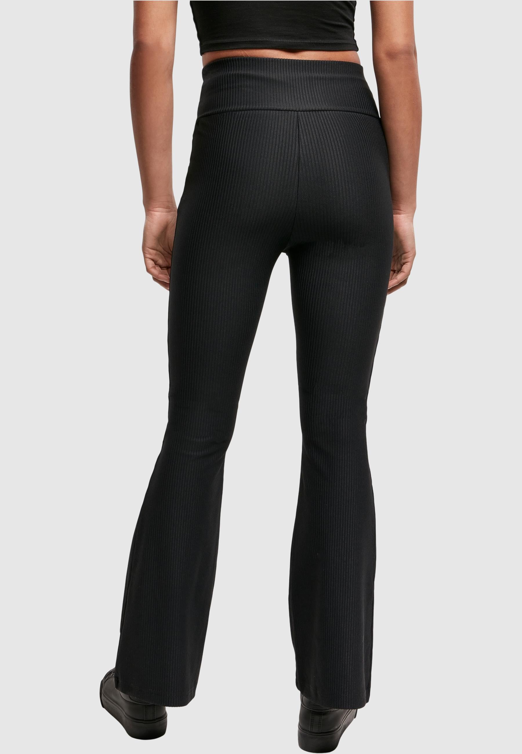 URBAN CLASSICS Leggings »Urban Classics Damen Ladies High Waist Rib Boot Cut Leggings«, (1 tlg.)