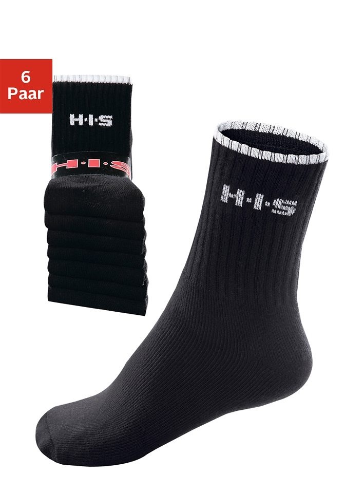 H.I.S Kojinės sportui (Packung 6 poros) su F...