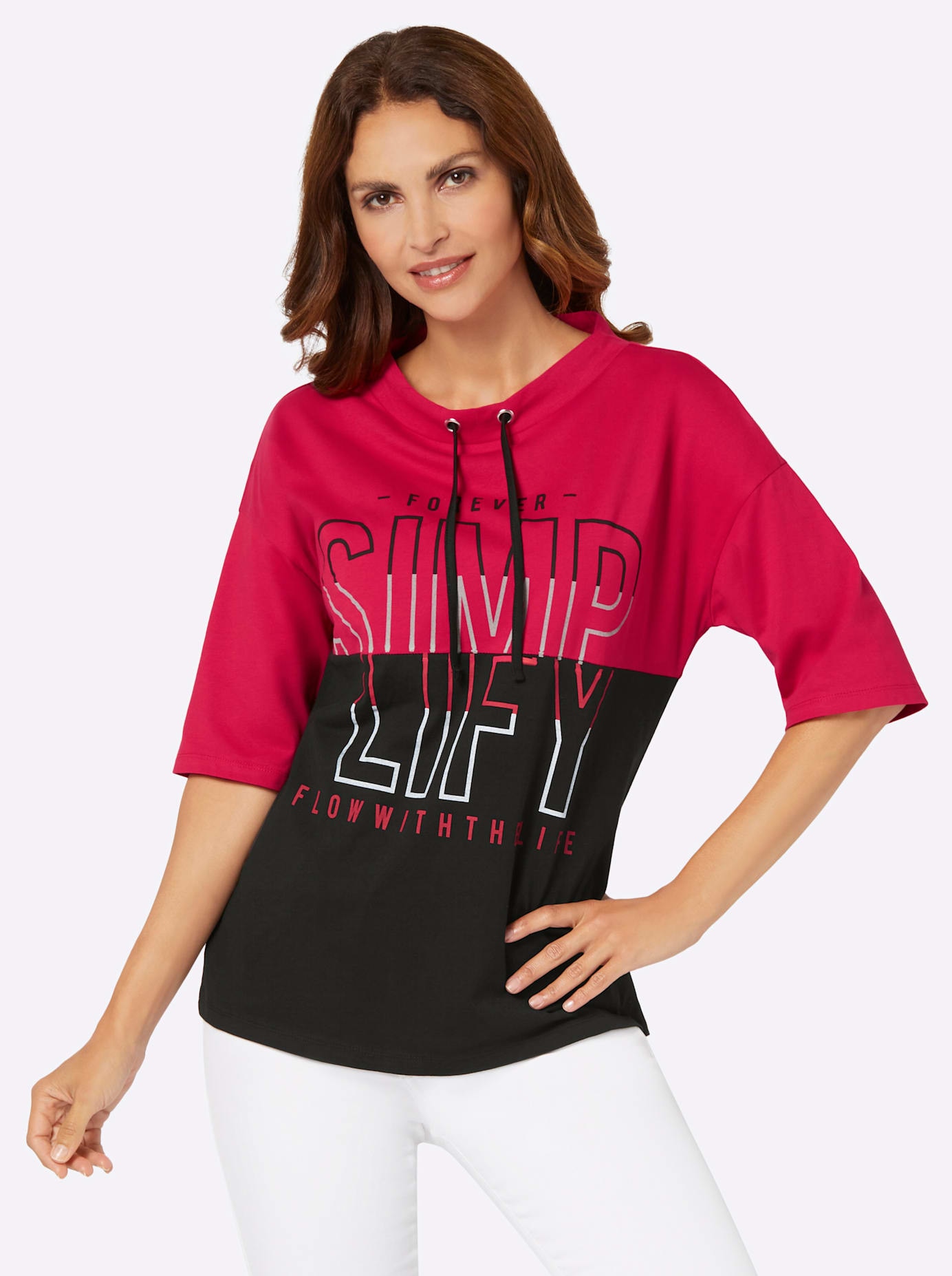 Inspirationen Stehkragenshirt "Druck-Shirt", 1 Stk. günstig online kaufen