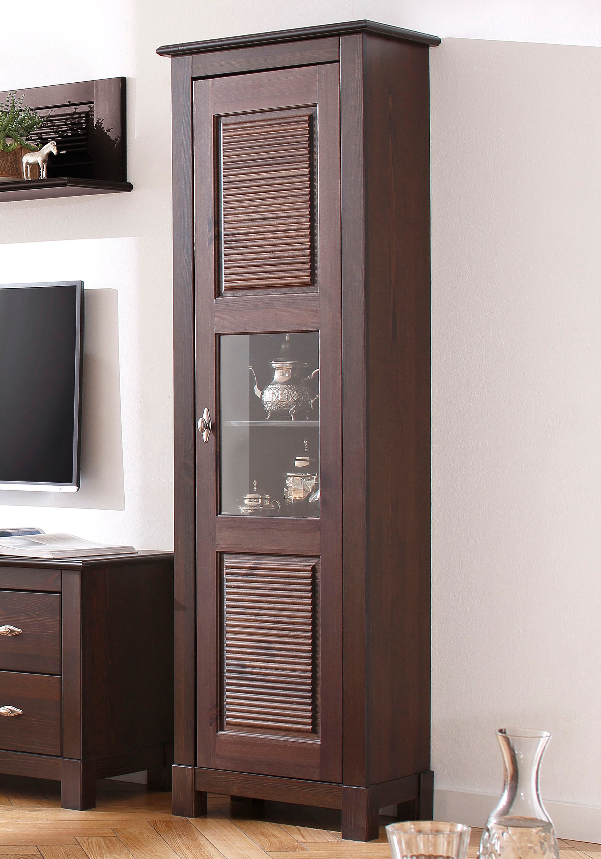 Home affaire Vitrine "Rauna Vitrinenschrank, Stauraumchrank", Höhe 180 cm, günstig online kaufen