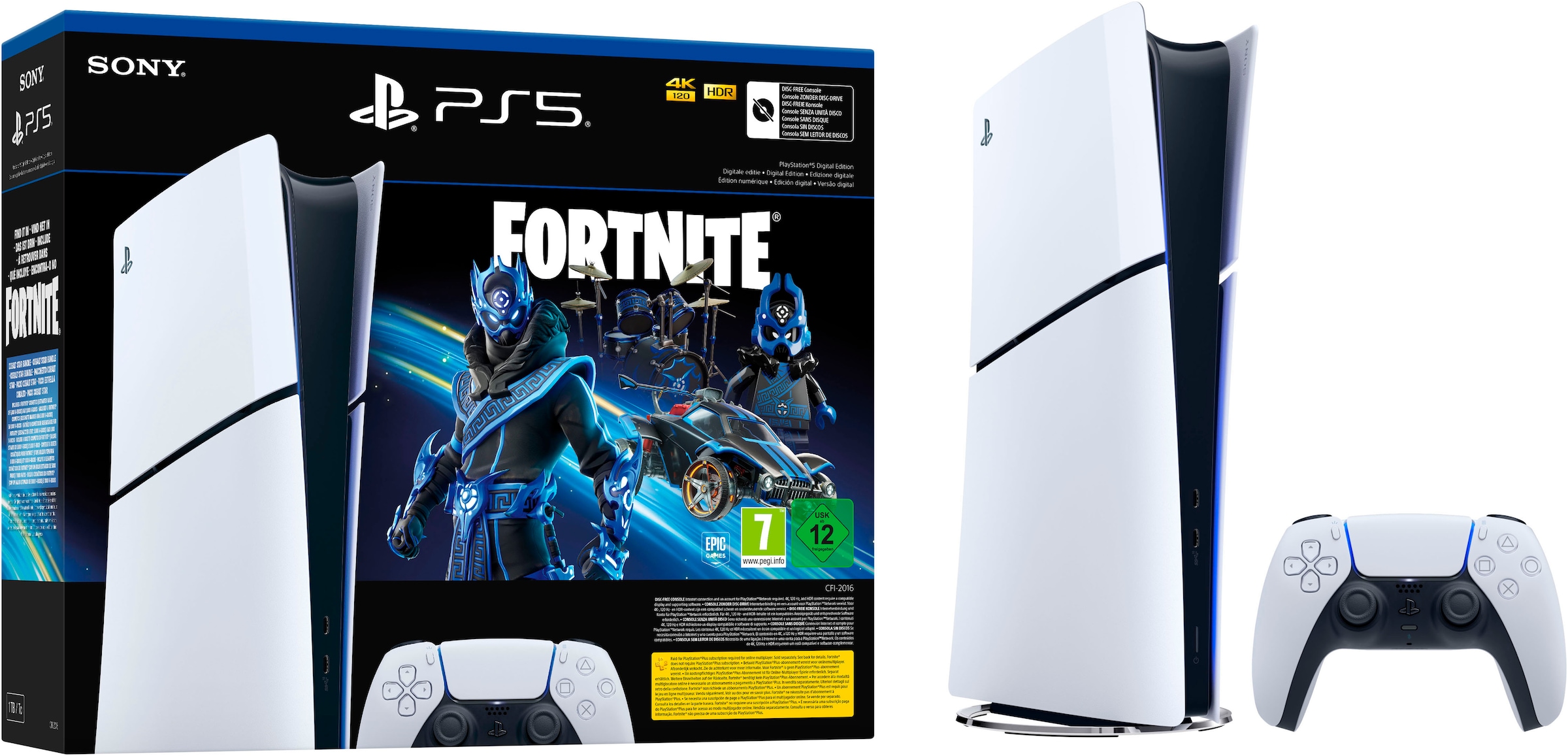 Spielekonsole »Digital Edition (Slim) – Fortnite Cobalt Star Bundle«