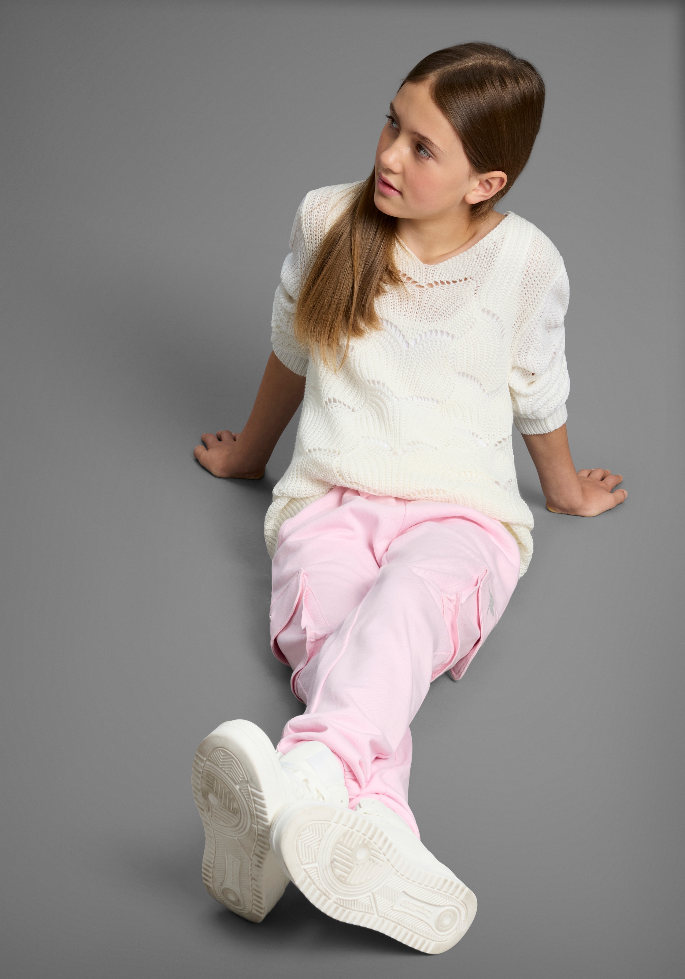 KangaROOS Ajourpullover »Ajour-Pullover für Mädchen«, Feiner Ajour-Strickpullover
