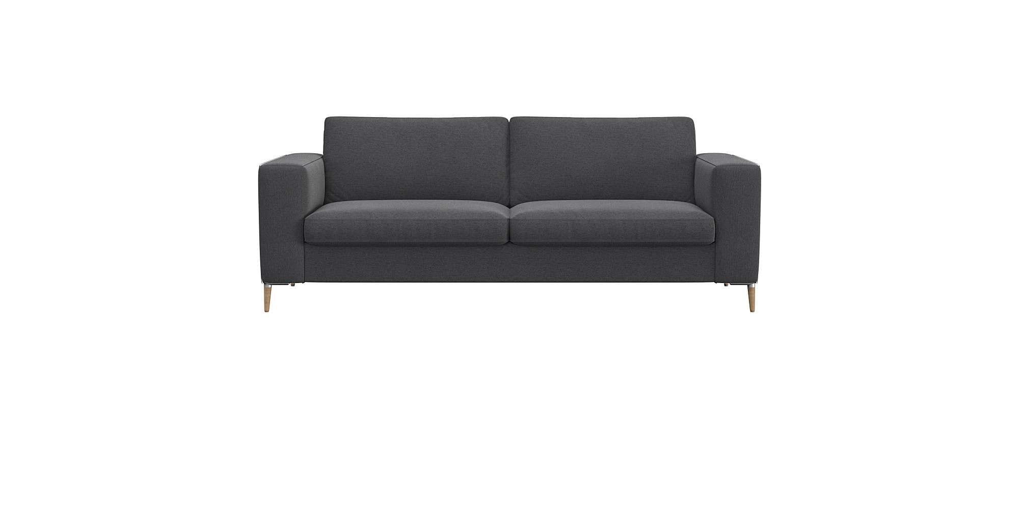 FLEXLUX 2,5-Sitzer "Fiore, super Sitzkomfort durch Kaltschaum," breite Armlehnen, Füße Alu+ Eiche