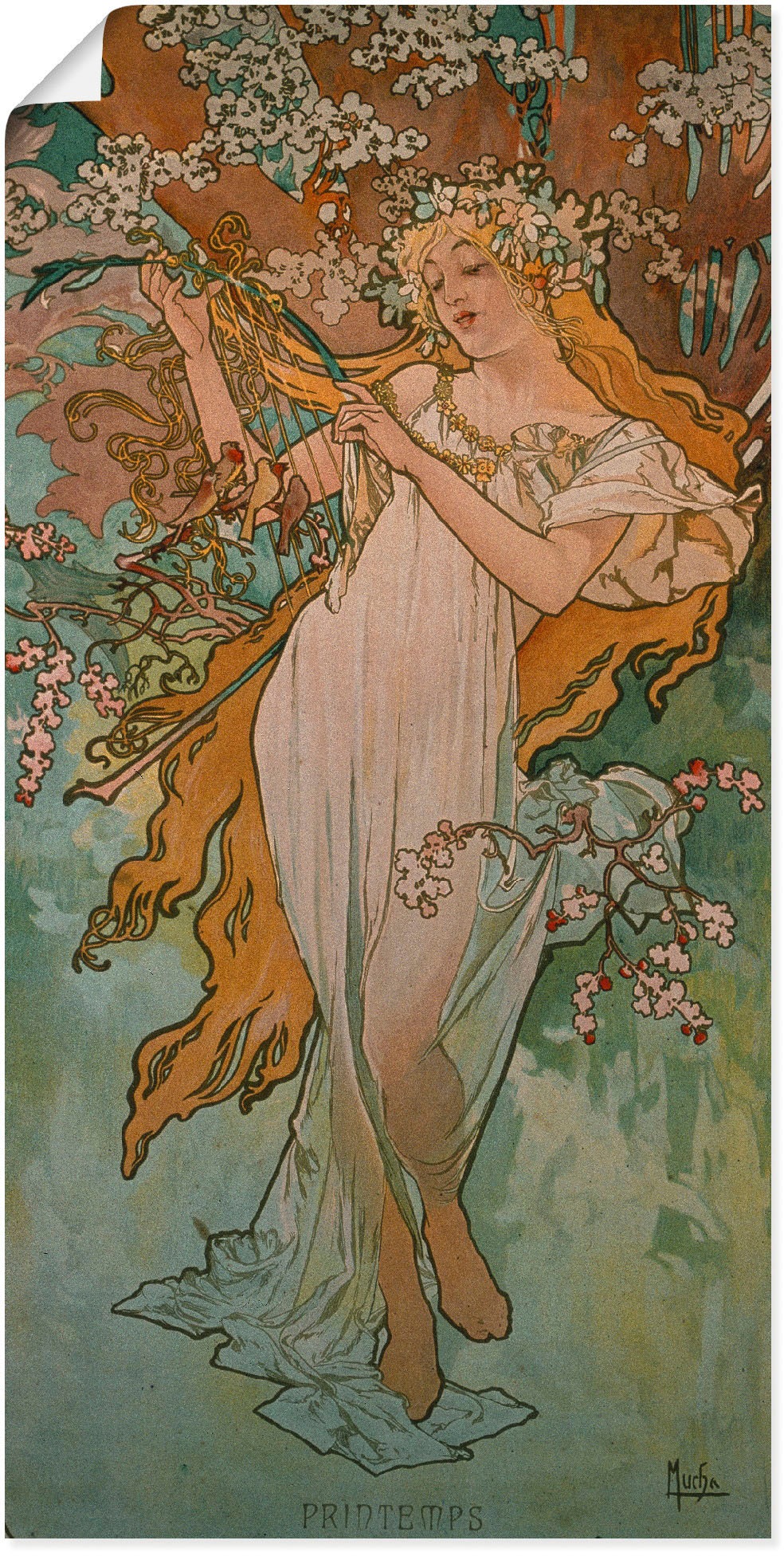 Artland Kunstdruck "Jahreszeiten: Frühling. 1896.", Frau, (1 St.), als Alub günstig online kaufen