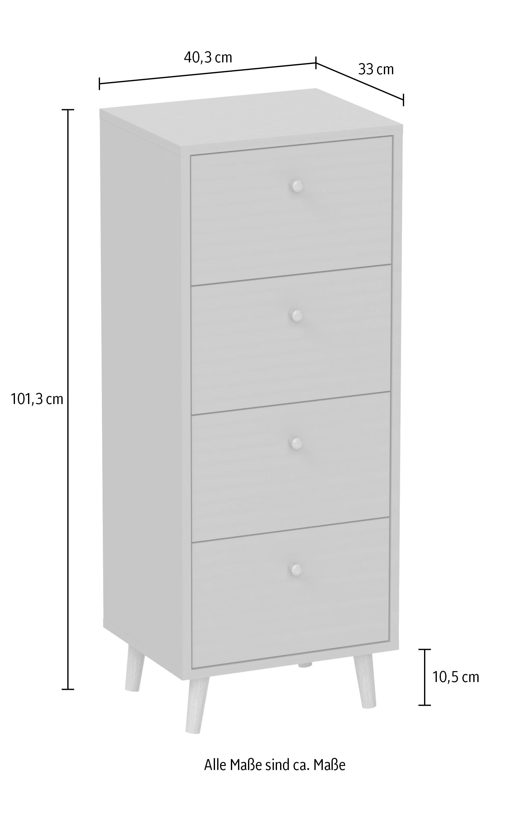 Schildmeyer Kommode »Bjarne, modernes & zeitlose Farbe, Breite 40 cm, Made in Germany« 1 Stk. tlg. Modernes & Zeitloses Design in Pistazie, Made in Germany