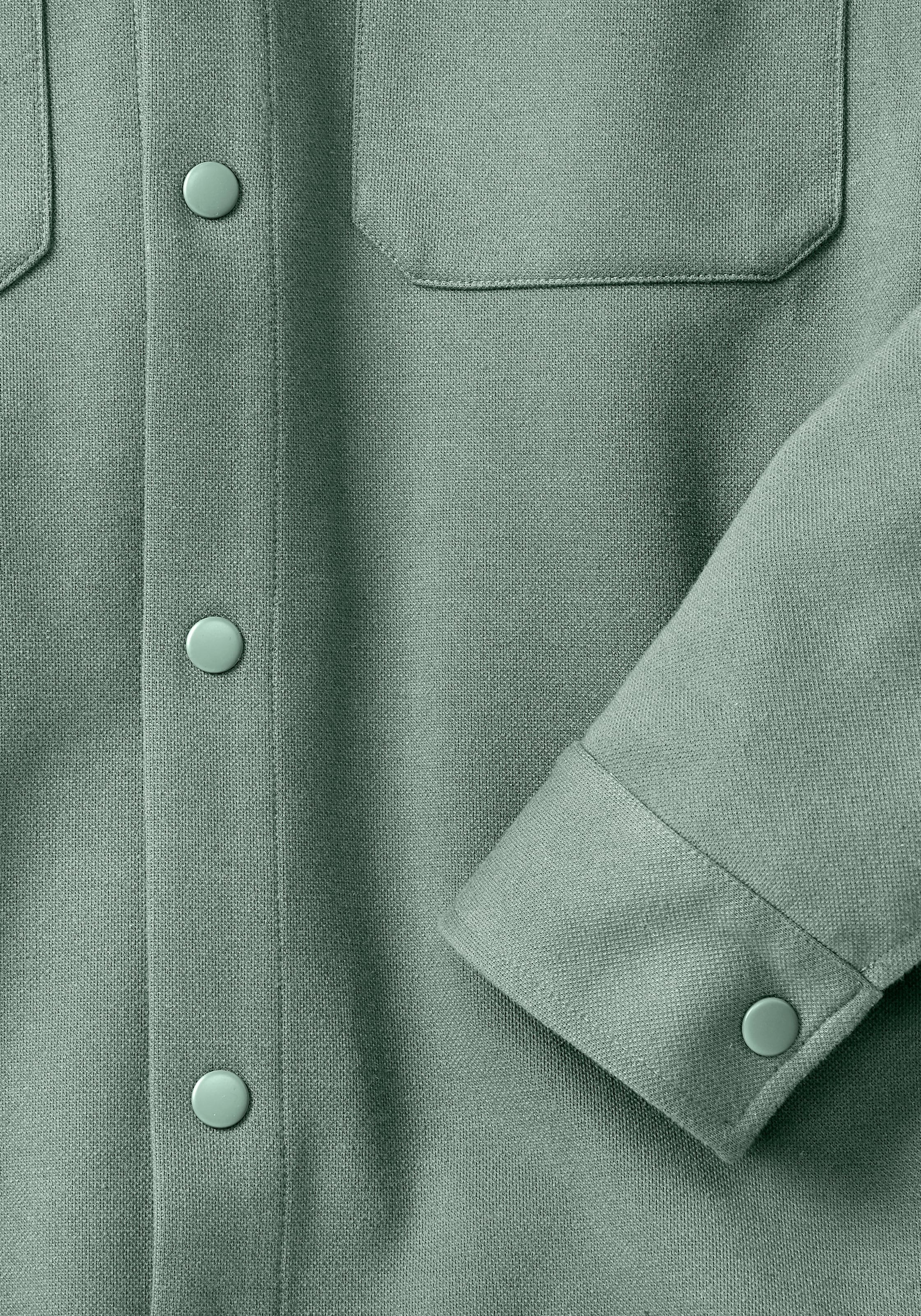 John Devin Hemdjacke », Overshirt aus weicher Piqué-Qualität«, Knopfleiste mit Druckknöpfen