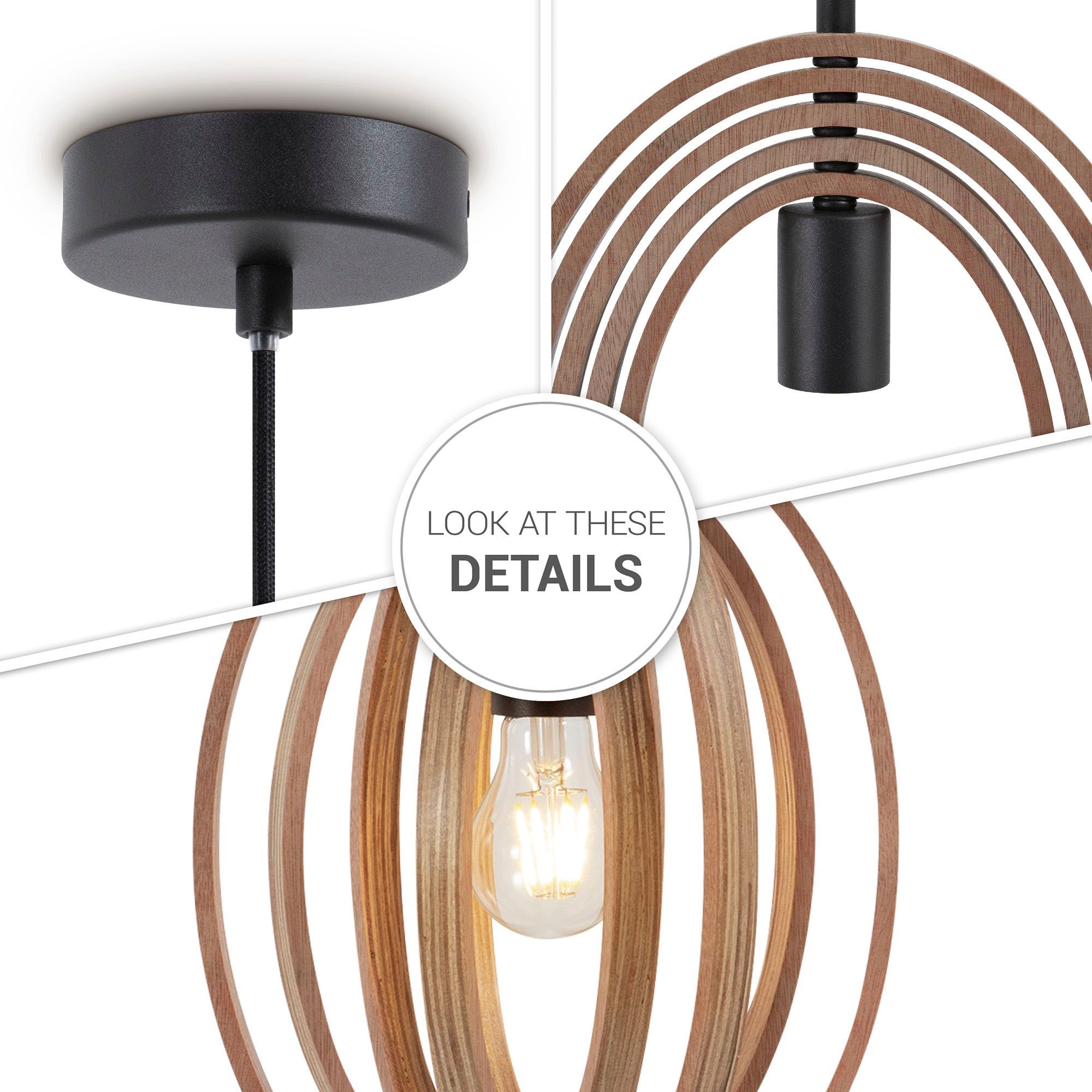 Paco Home Pendelleuchte »BARRY M«, 1 flammig, Leuchtmittel E27 | ohne Leuchtmittel