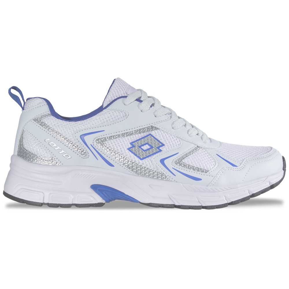 Sneaker LOTTO, Damen, Gr. 44, weiß, blau, Kunstfaser, Synthetik, Schuhe Sneaker, - besonders leicht & bequem