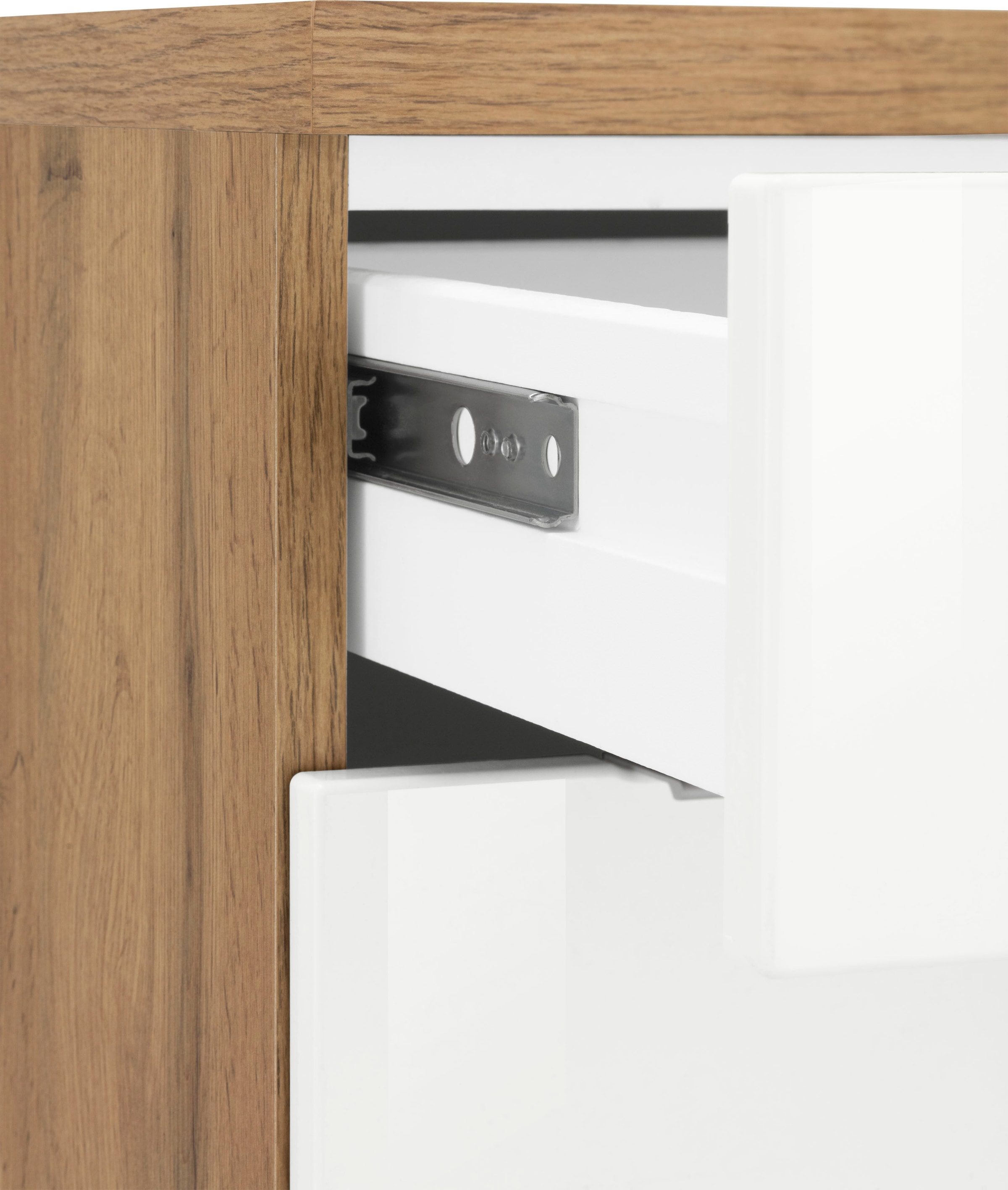 KOCHSTATION Küchenzeile »KS-Brindisi«, Breite 280 cm, wahlweise mit E-Geräten, mit MDF-Fronten und Regal