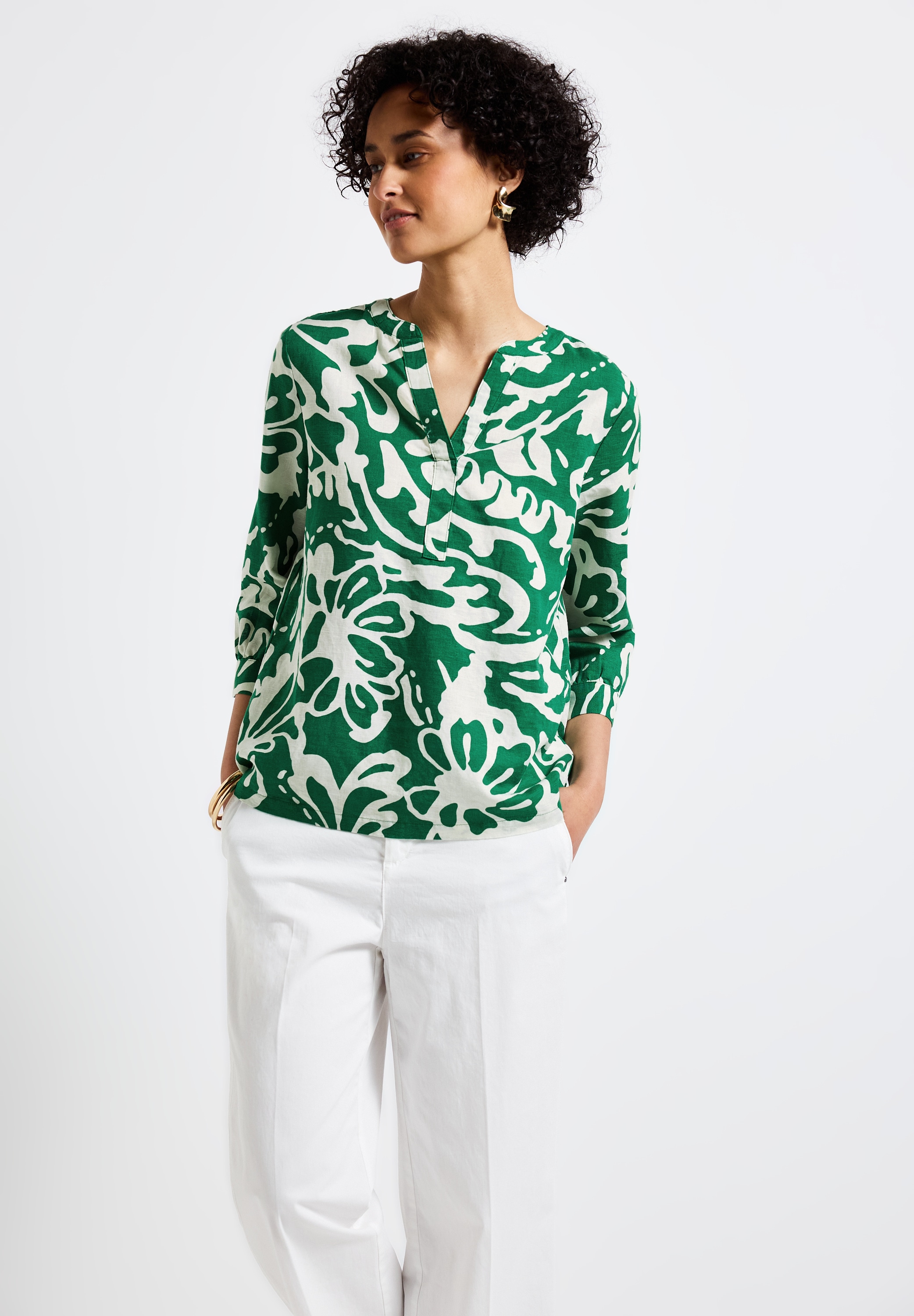STREET ONE Klassische Bluse, mit All-Over Print günstig online kaufen