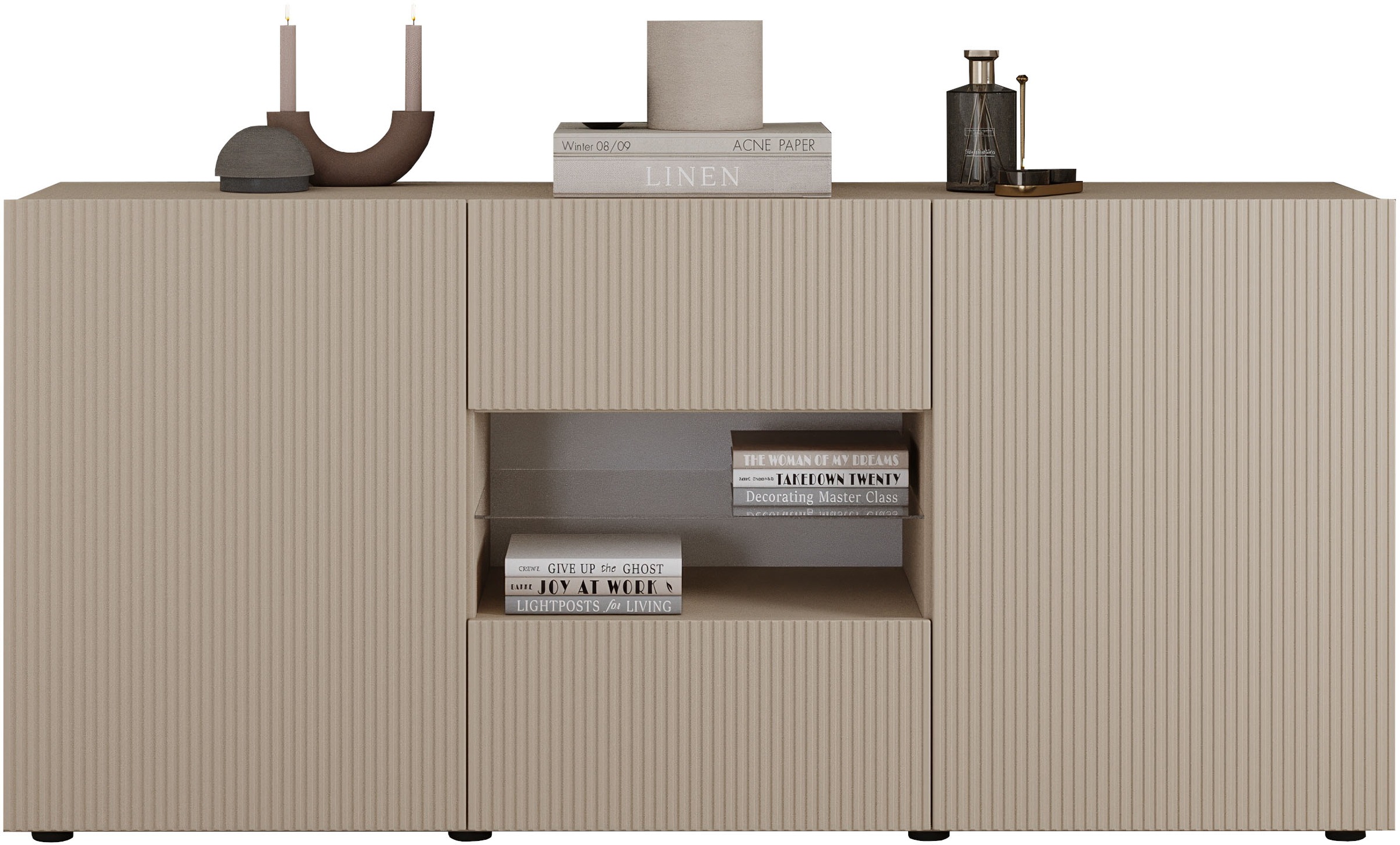 Home affaire Sideboard "Rio Breite 181 cm, Kommode mit 2 Türen u. 2 Schubkä günstig online kaufen