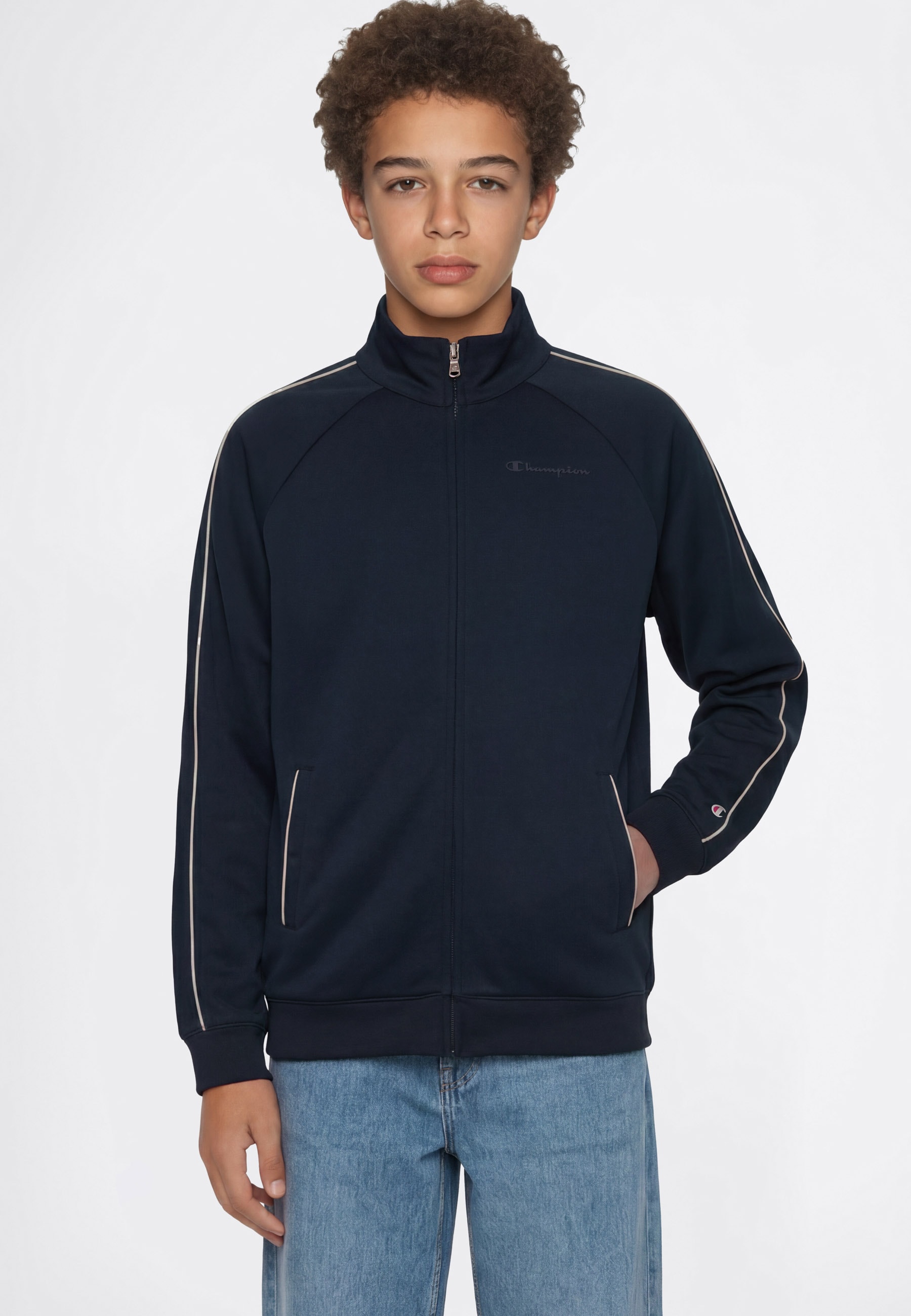 Champion Sweatjacke "SPORTWEAR ZIP-UP Loose Fit" mit Loose Fit, aus Polyester
