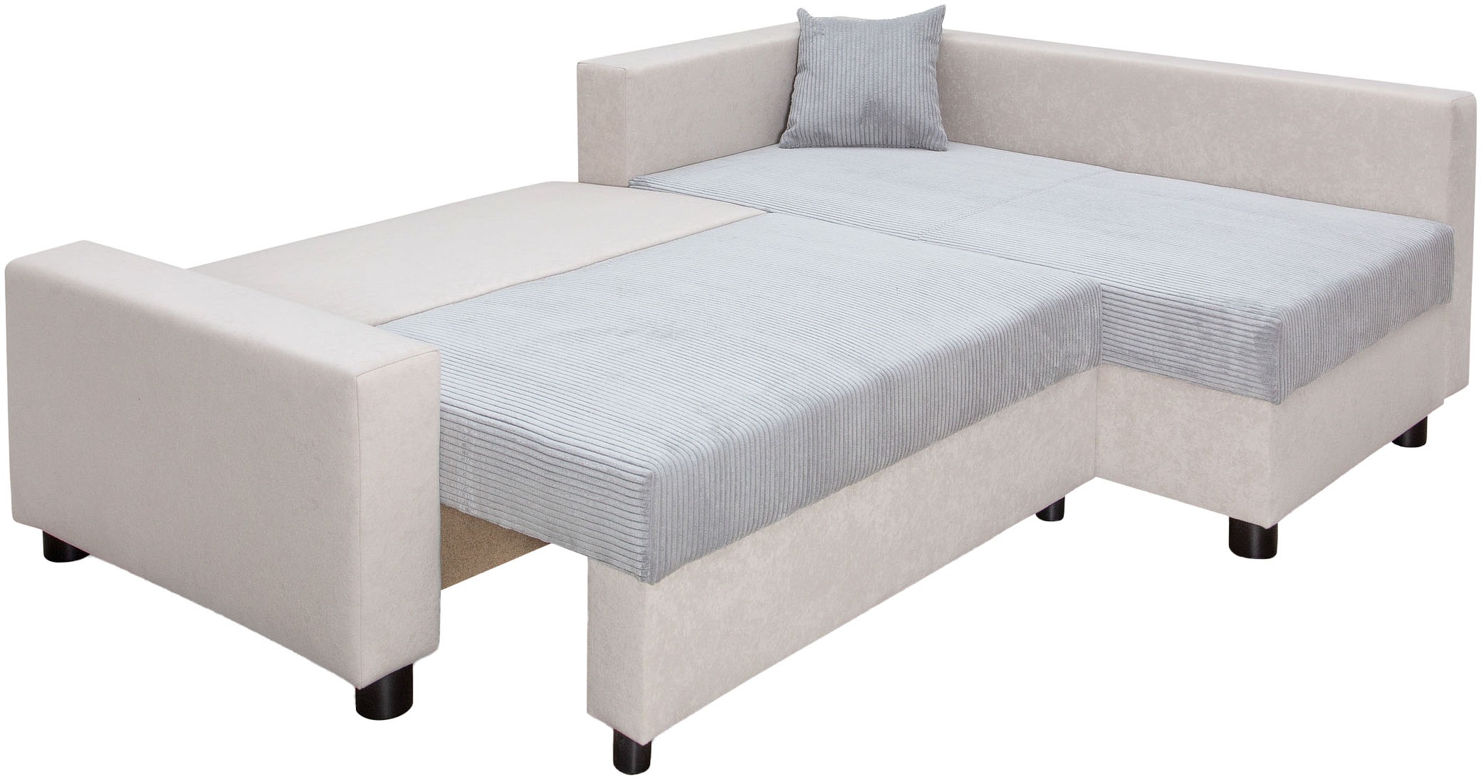 COLLECTION AB Ecksofa »Parma L-Form«, mit Schlaffunktion und Bettkasten, inklusive Kissen, Bonellfederkern