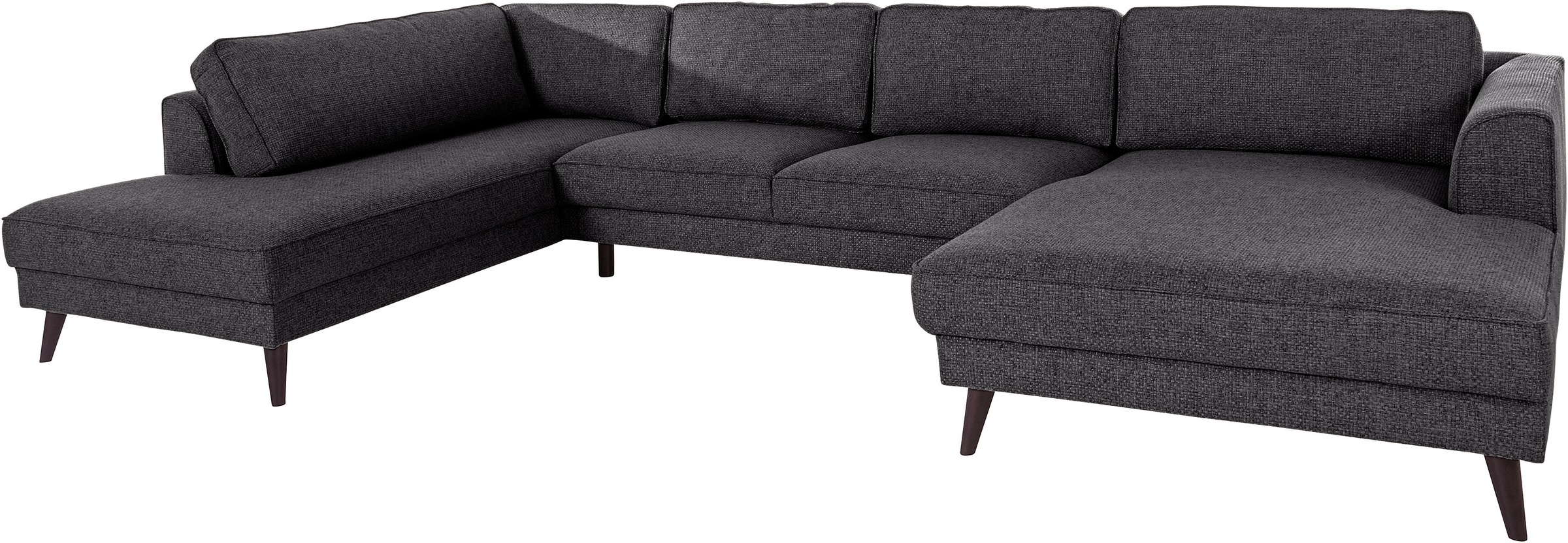 Thumbnail - Home affaire Wohnlandschaft "Lumber Jack, viel Platz, bequem, Breite 354cm, hoher Fuß, U-Form" in moderner Optik