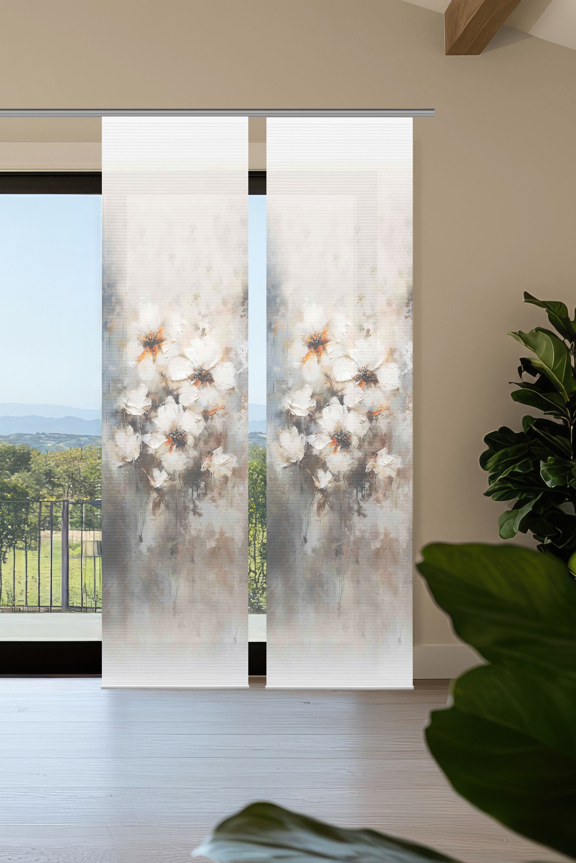 HOME in green Schiebegardine "ARISTEA" Paneelwagen 2 Stk. tlg. Bambusoptik, günstig online kaufen