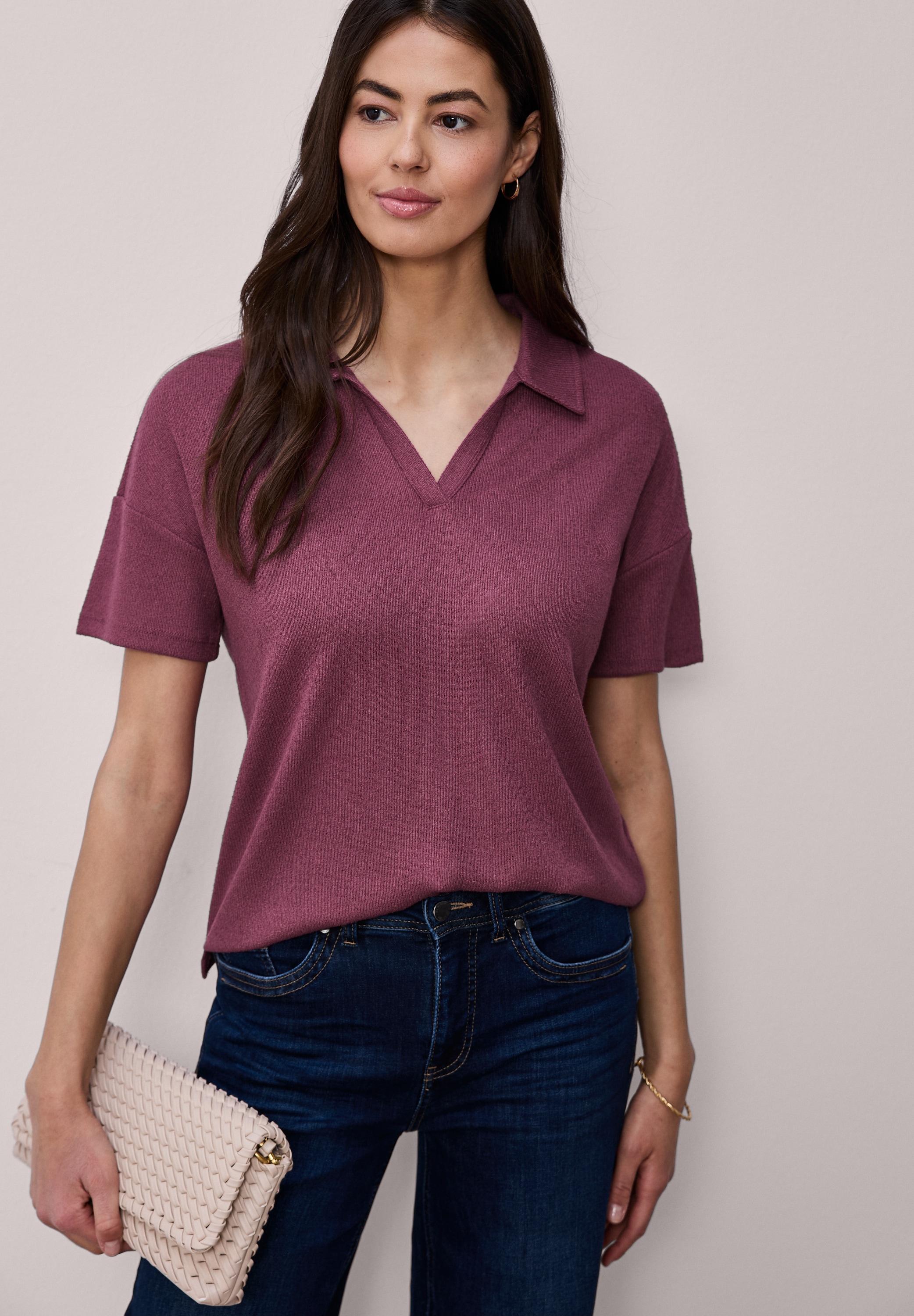 STREET ONE Poloshirt aus softer Viskose günstig online kaufen