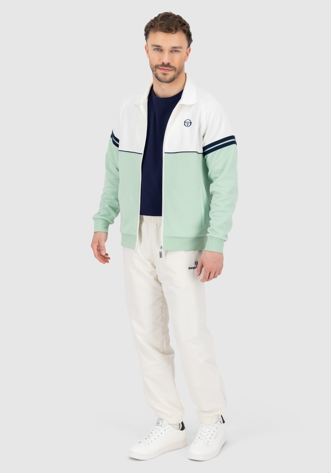 Sergio Tacchini Trainingsjacke »ORION 024 TRACKTOP Herren«, ohne Kapuze, Trainingsjacke Herren, leichte Jacke, Retro, Sportjacke, Outdoor, Sale