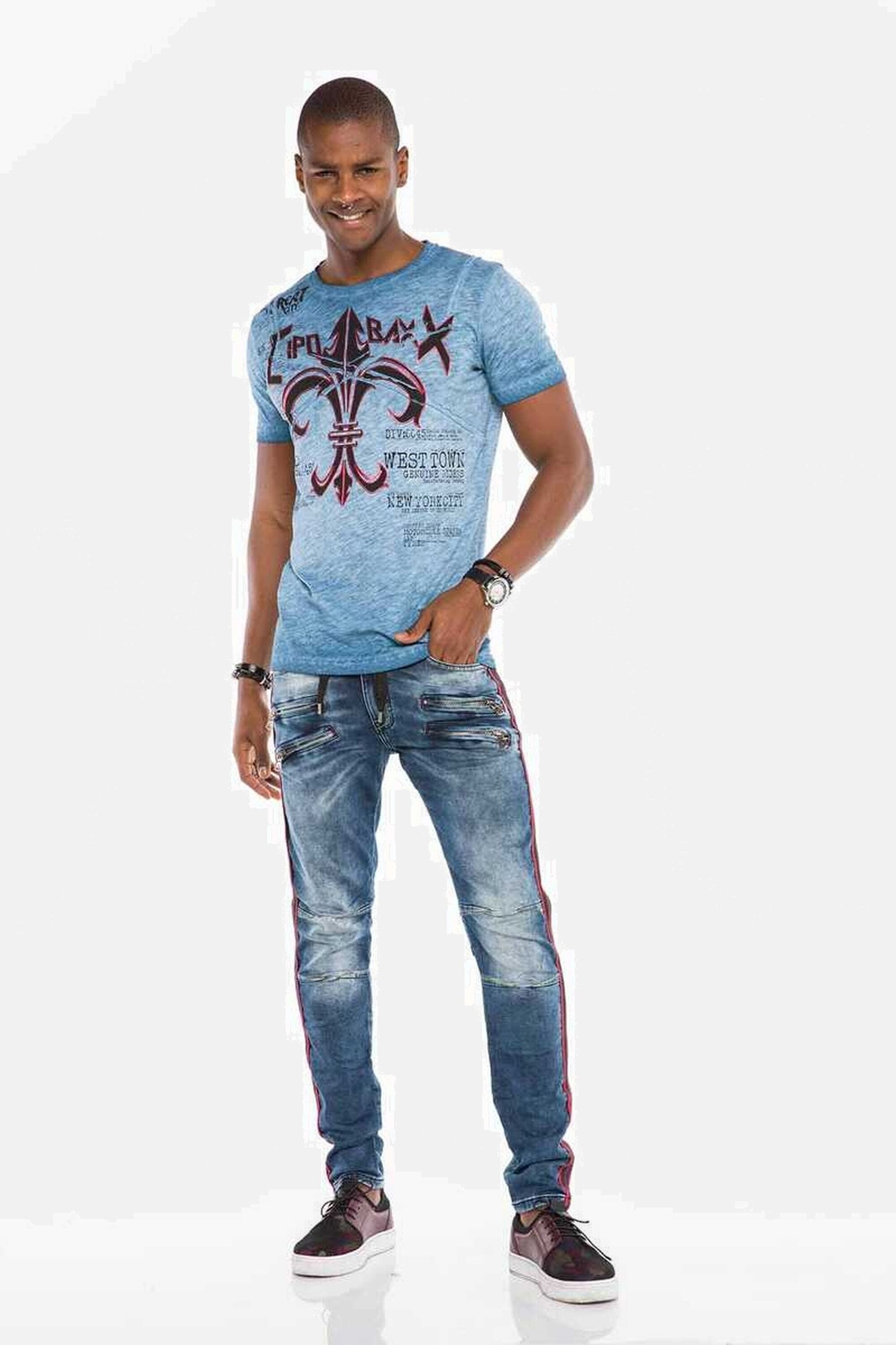 Cipo & Baxx Slim-fit-Jeans »Jeans«, mit Kordelbund in Slim Fit, CD-504