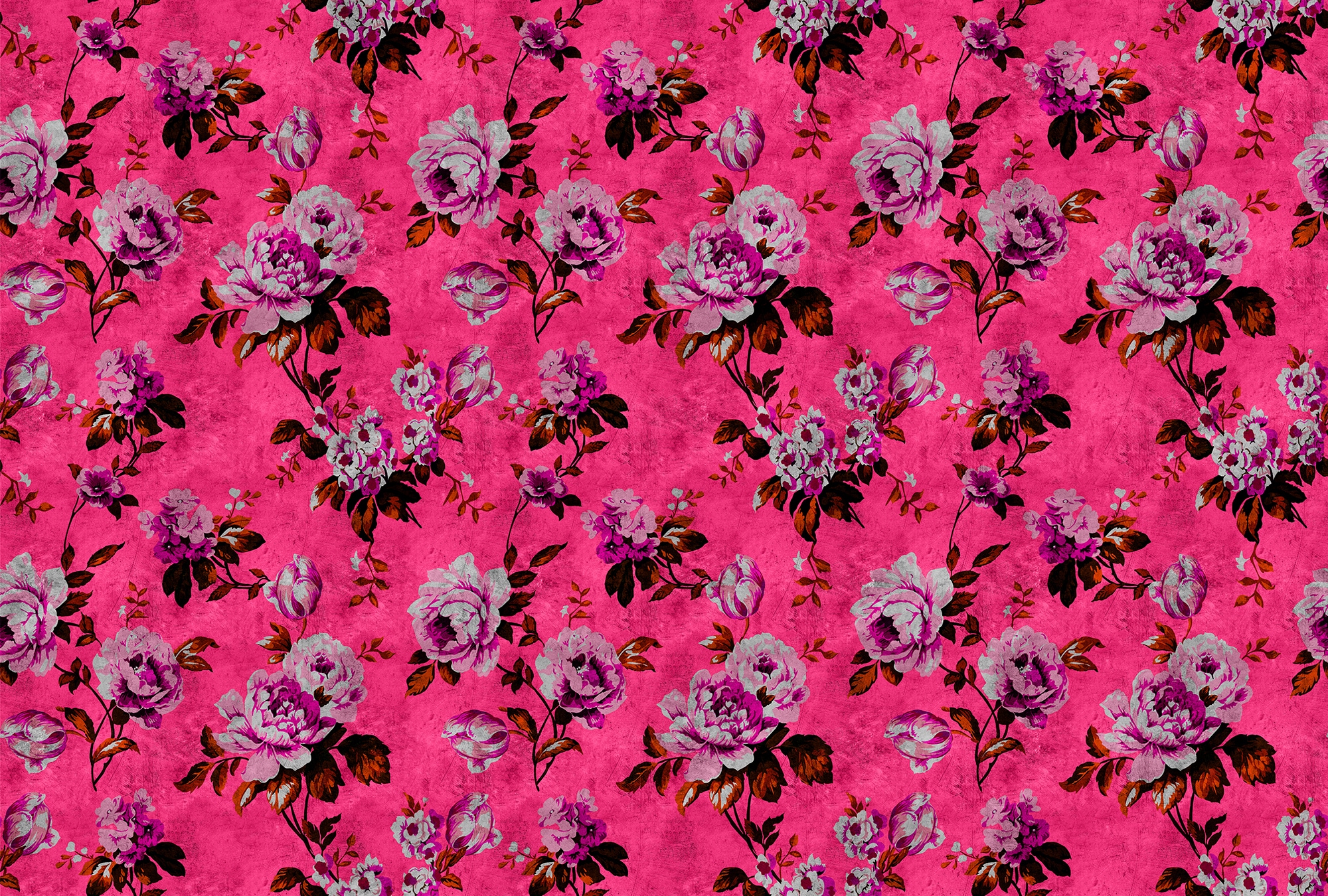 living walls Fototapete "Walls by Patel Wild Roses 3" glatt Vlies, Wand, Schräge