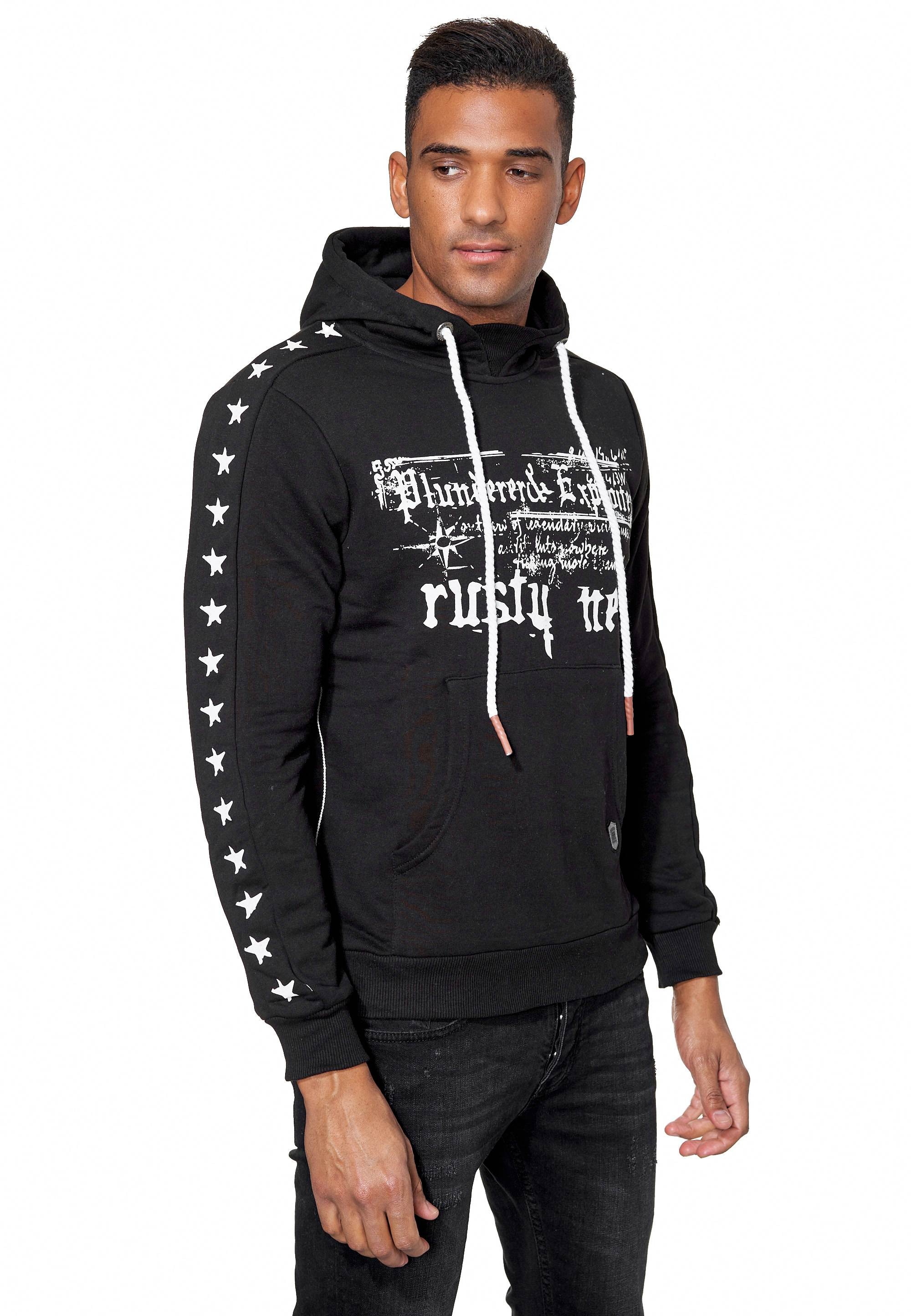 Rusty Neal Kapuzensweatshirt, mit plakativem Frontprint
