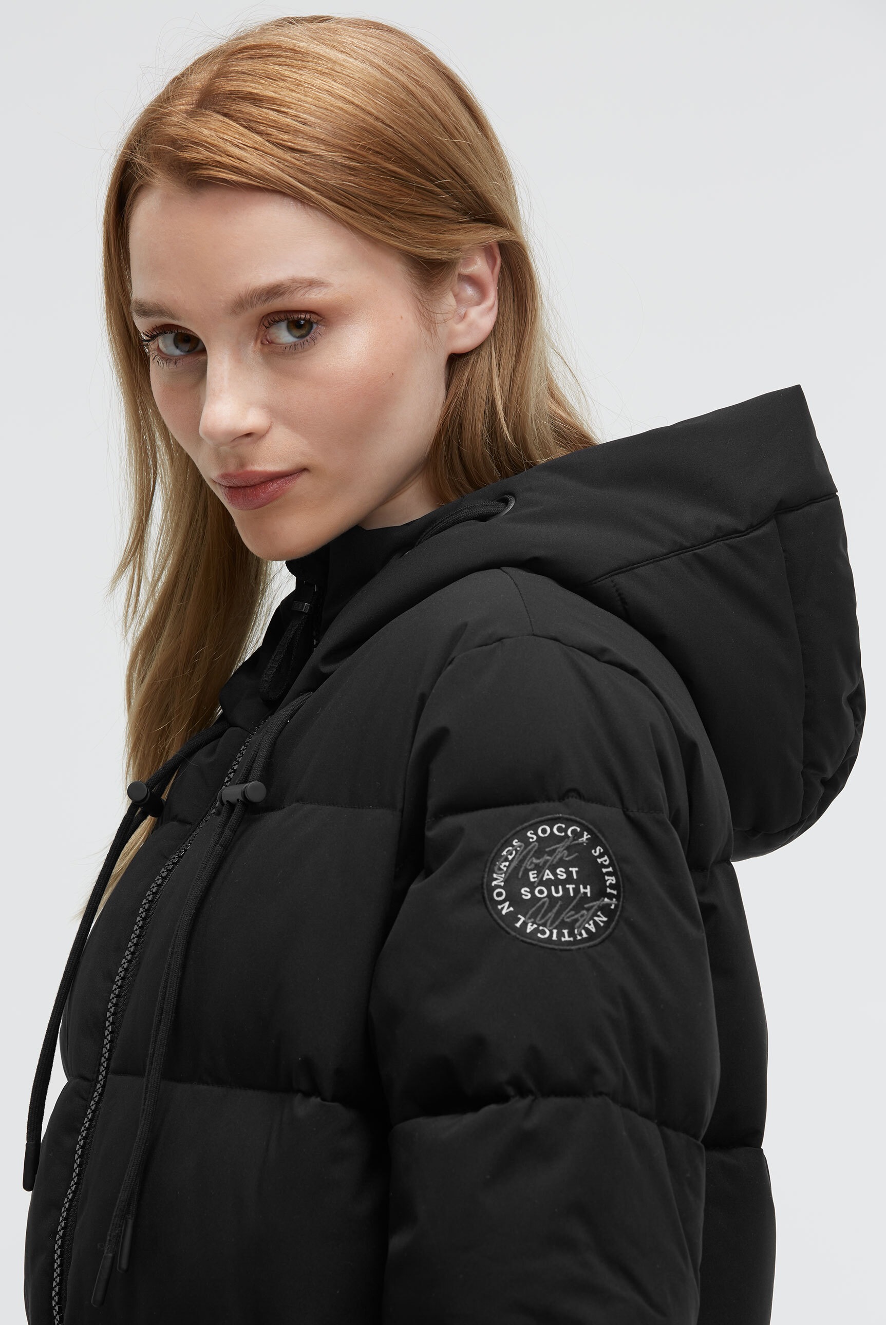 SOCCX Parka mit Kapuze mit Zwei-Wege-Reißverschluss