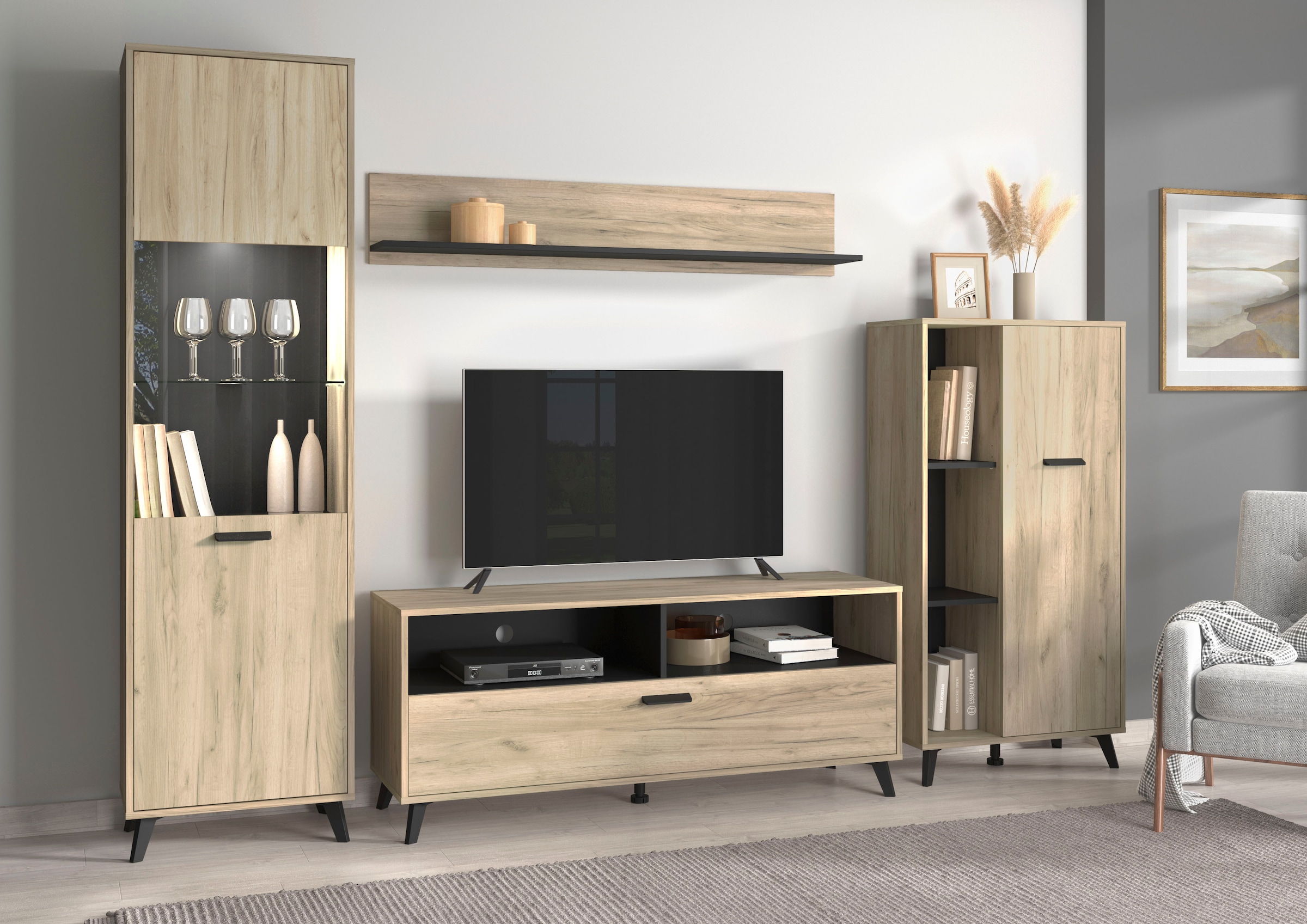 INOSIGN Wohnwand "Umbria" Set, 4 Stk. tlg. günstig online kaufen