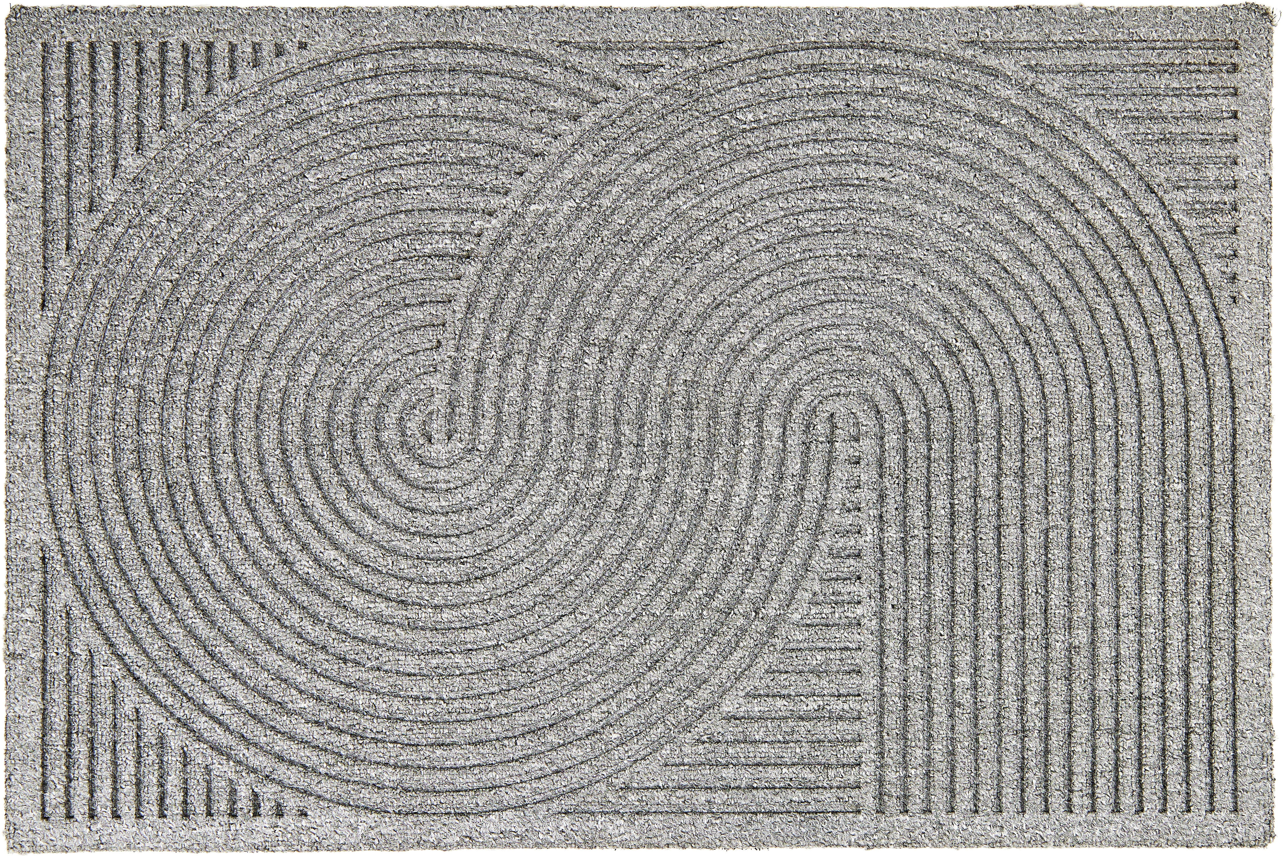 Fußmatte ASTRA, B:60cm H:8mm L:90cm, silber, Kunstfaser, Flur, Teppiche, "GraphicDeluxe", Türmatte, wetterfest, schmutzabweisend, rutschfest