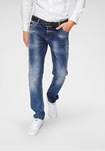 Cipo & Baxx Cipo & Baxx Straight-Jeans »Red Dot«