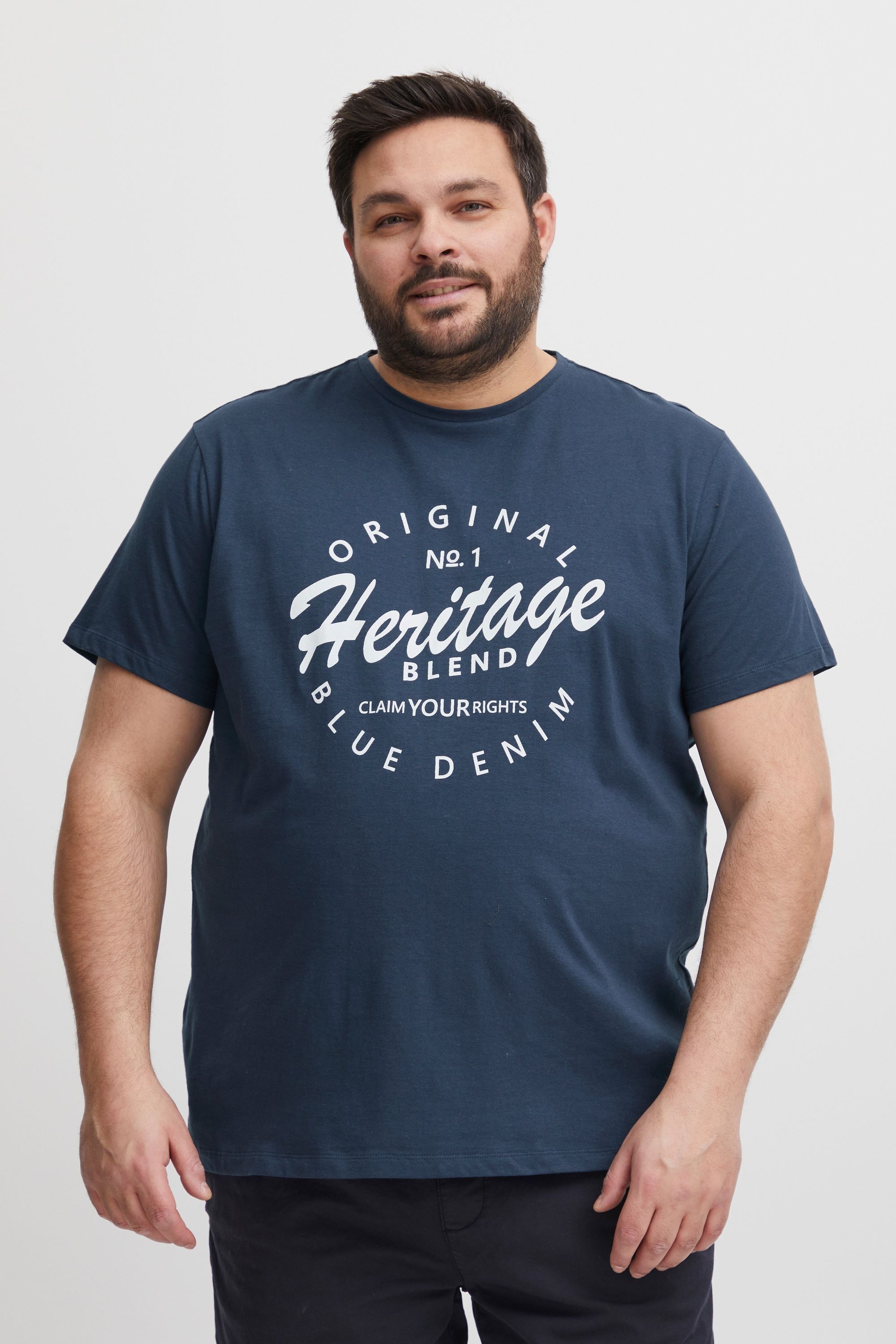 Blend T-Shirt "BHAbraham Big & Tall", Klassisches T-Shirt mit Rundhalsaussc günstig online kaufen