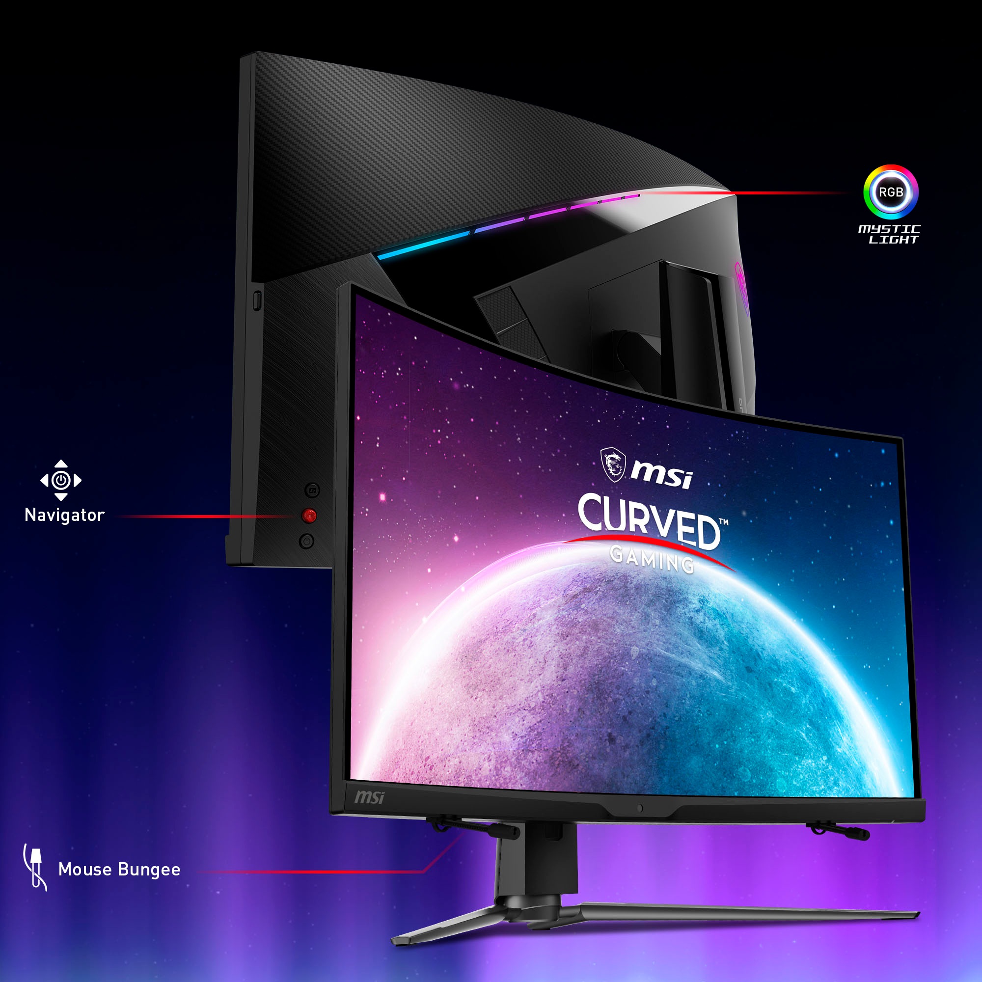 MSI Curved-Gaming-Monitor »MPG ARTYMIS 323CQR«, 80 cm/31,5 Zoll, 2560 x 1440 px, WQHD, 1 ms Reaktionszeit, 165 Hz