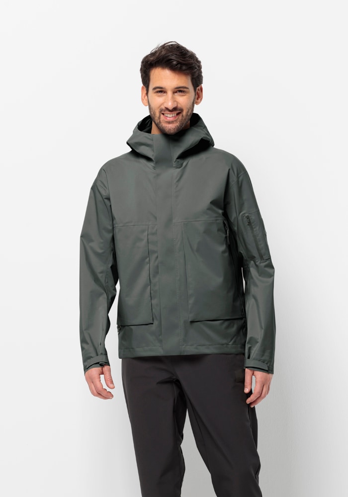 Jack Wolfskin Regenjacke "WANDERMOOD 3L JKT M", mit Kapuze