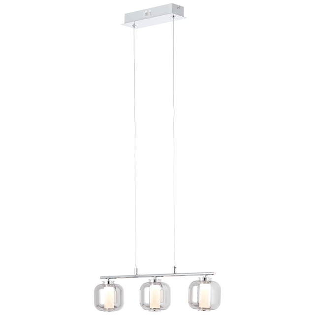 B 57 | chromfarben/rauchglas Pendelleuchte BAUR cm, lm, LED 3 H Brilliant cm, »Rafa«, 131 warmweiß, flammig-flammig, 2100