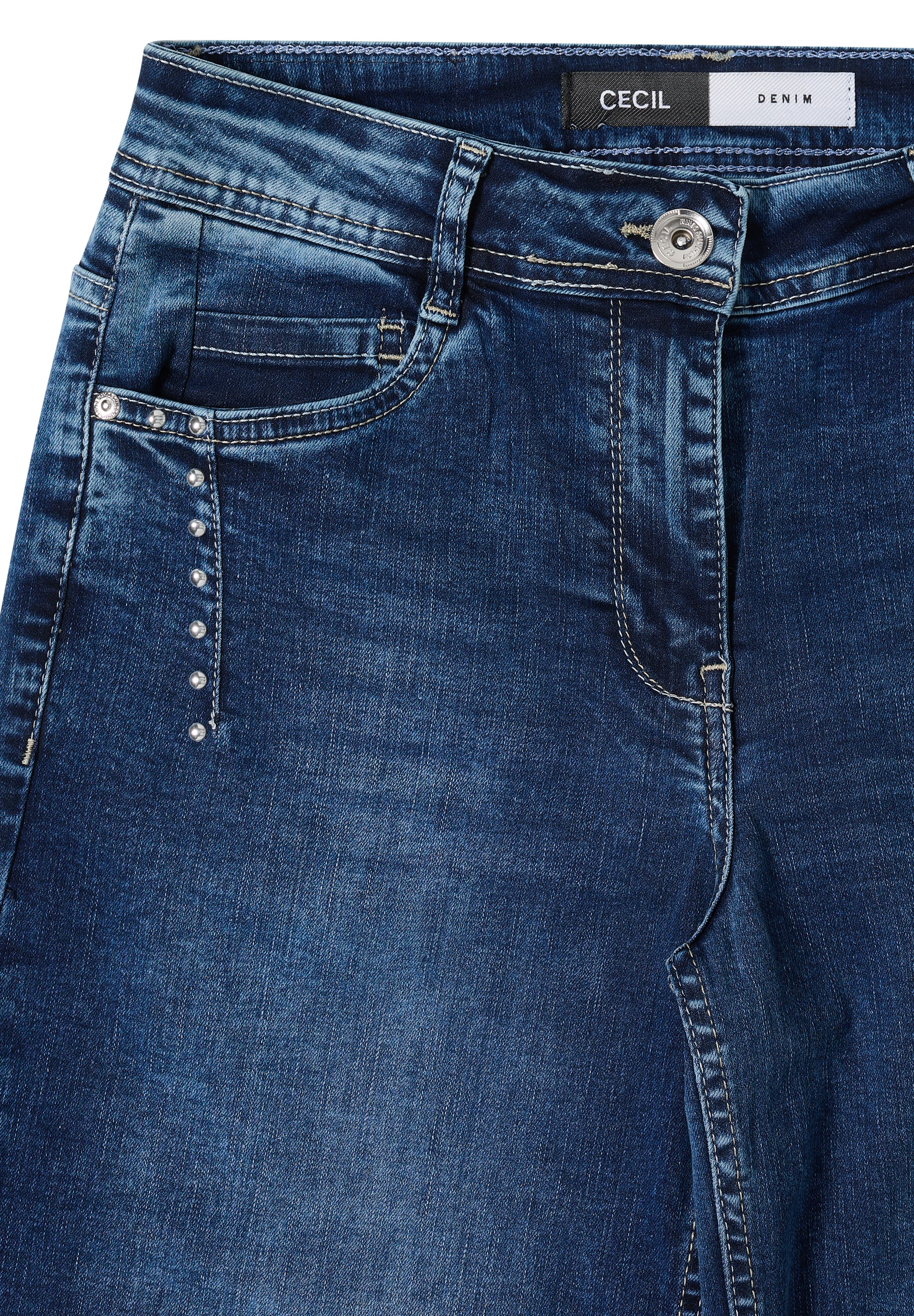 Cecil Loose-fit-Jeans mit dekorativen Nieten