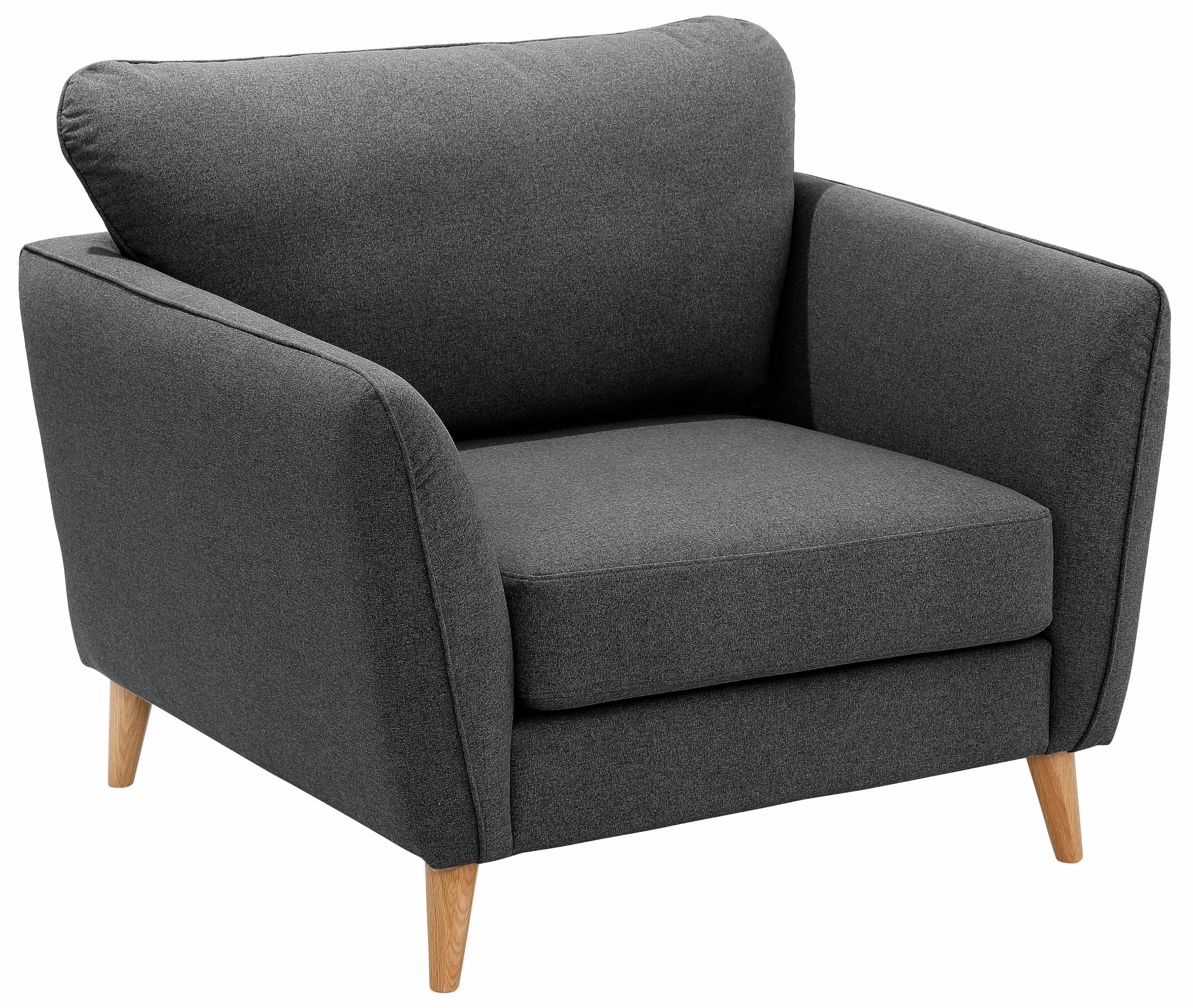 Home affaire Sessel "MARSEILLE", Massivholzbeine Eiche, Landhausstil, Welle günstig online kaufen