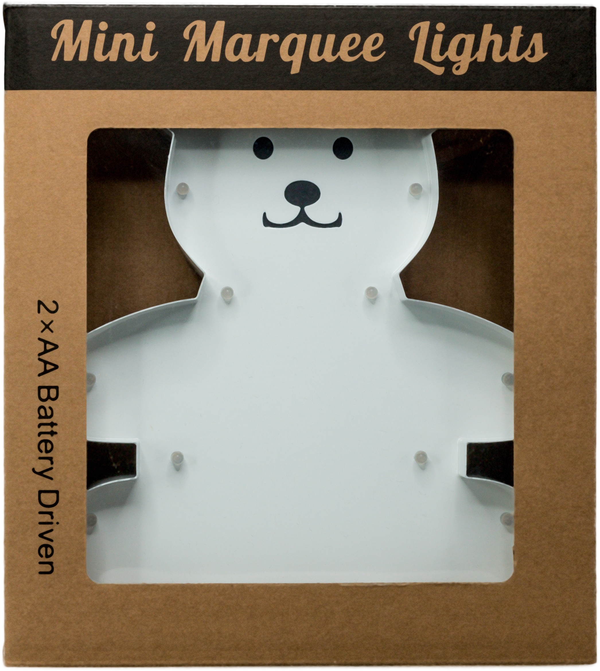 MARQUEE LIGHTS LED Dekolicht »Teddy«, 18 flammig, Leuchtmittel LED-Modul | LED fest integriert, Wandlampe, Tischlampe Teddybär, Bär mit 18 Leuchtmittel - 20x23 cm
