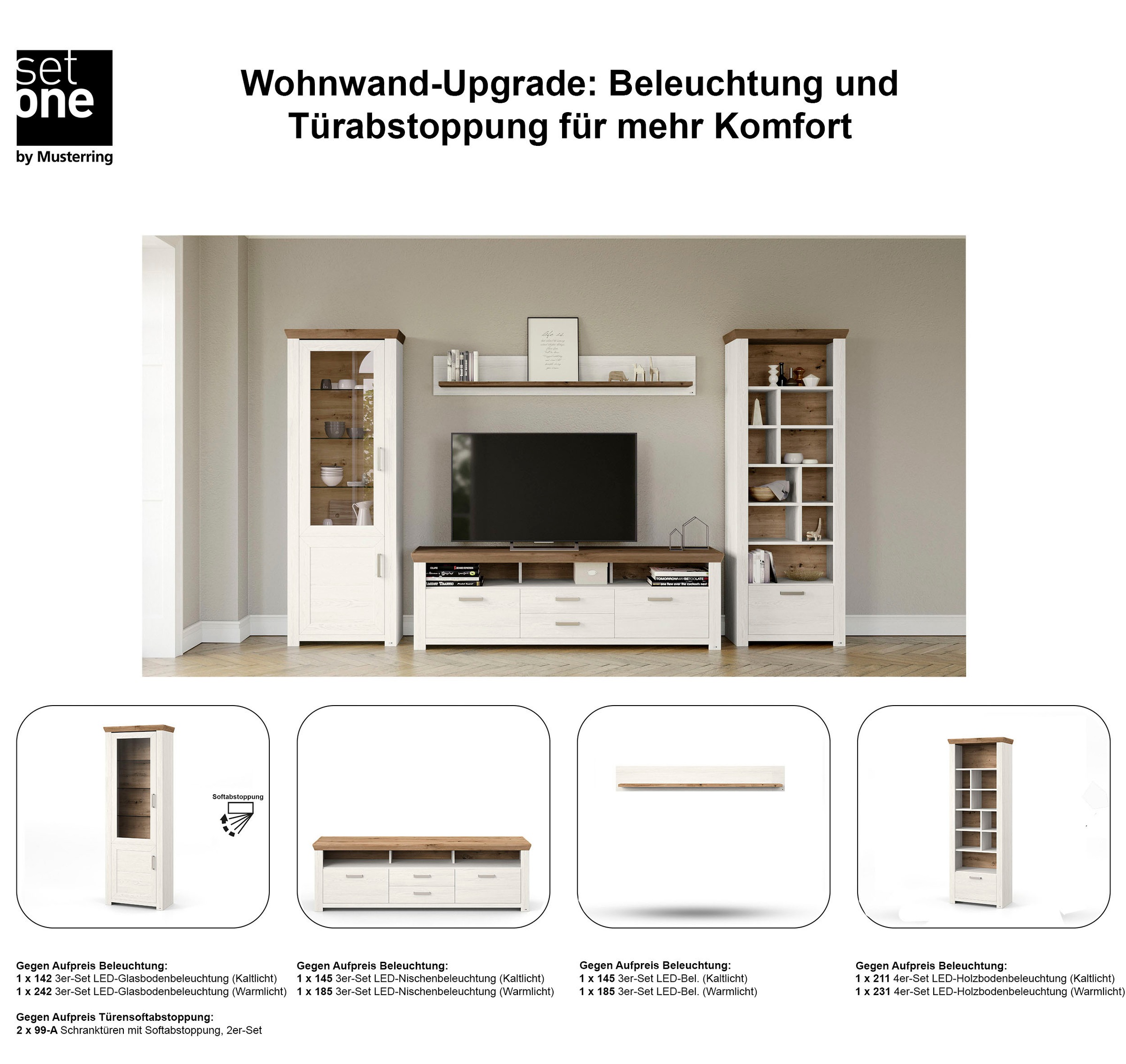 set one by Musterring Wohnwand »York« 4 Stk. tlg.