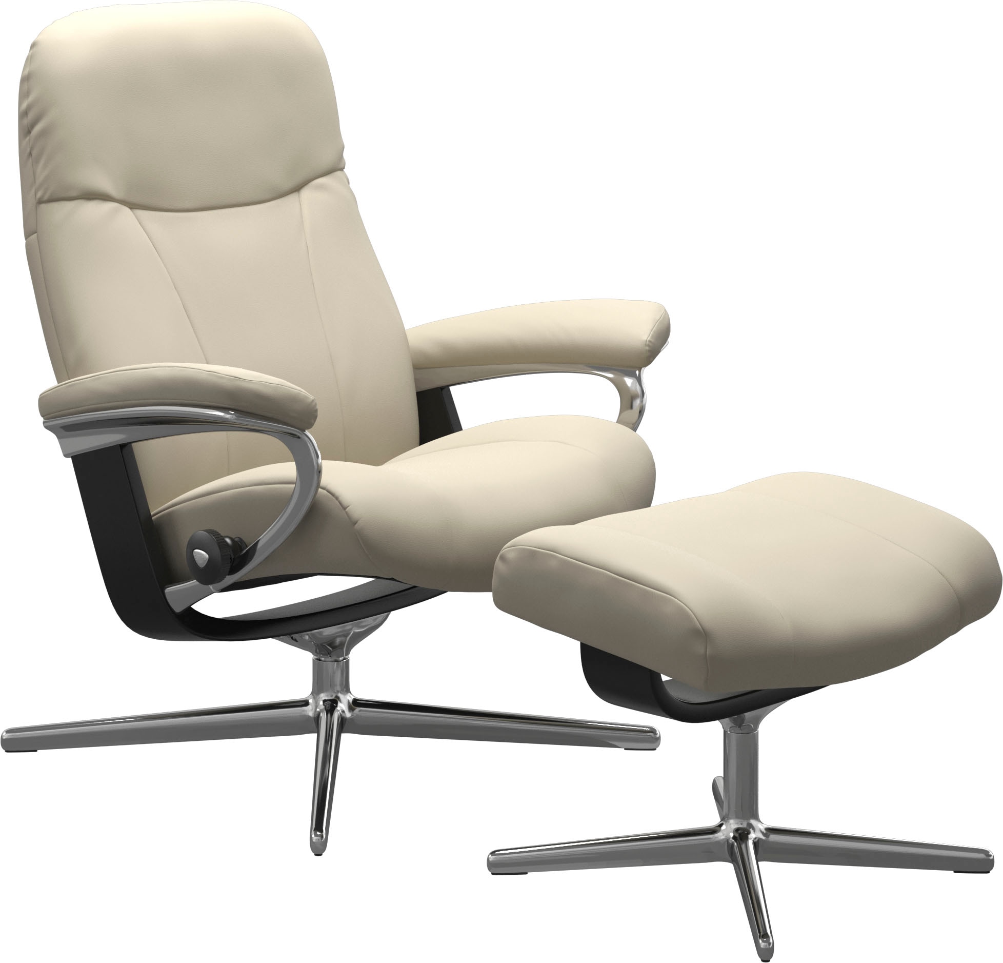 Stressless Relaxsessel "Garda", mit Cross Base, Größe M & L, Holzakzent Schwarz