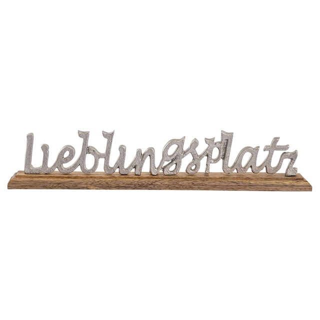 my home Deko-Schriftzug »Lieblingsplatz«, aus Metall, auf Holz bestellen |  BAUR