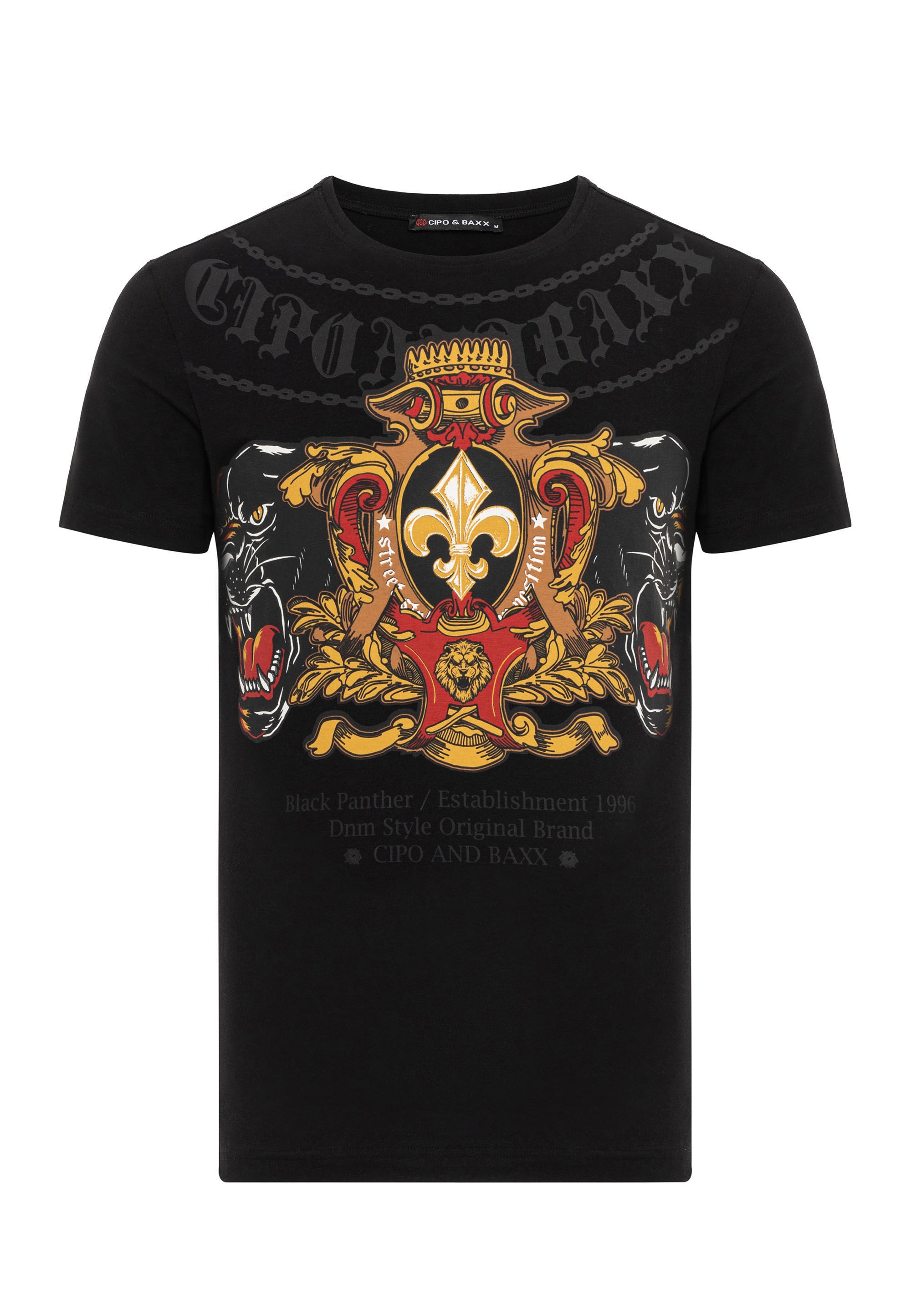 Cipo & Baxx T-Shirt »T-Shirt«, mit Panther Print