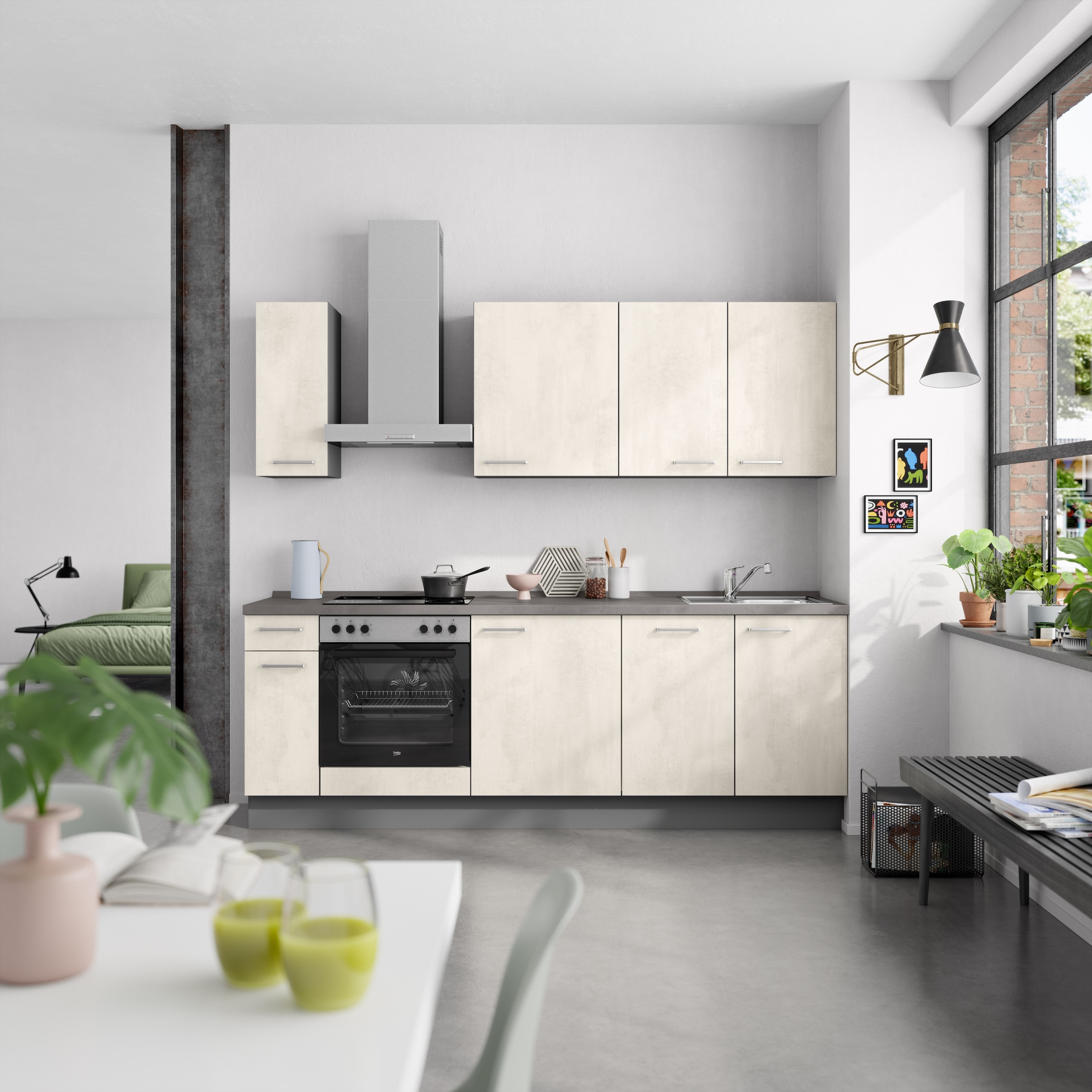 nobilia® Küchenzeile »"Riva I"«, vormontiert, Ausrichtung wählbar, Breite 240 cm, wahlw. mit E-Geräten