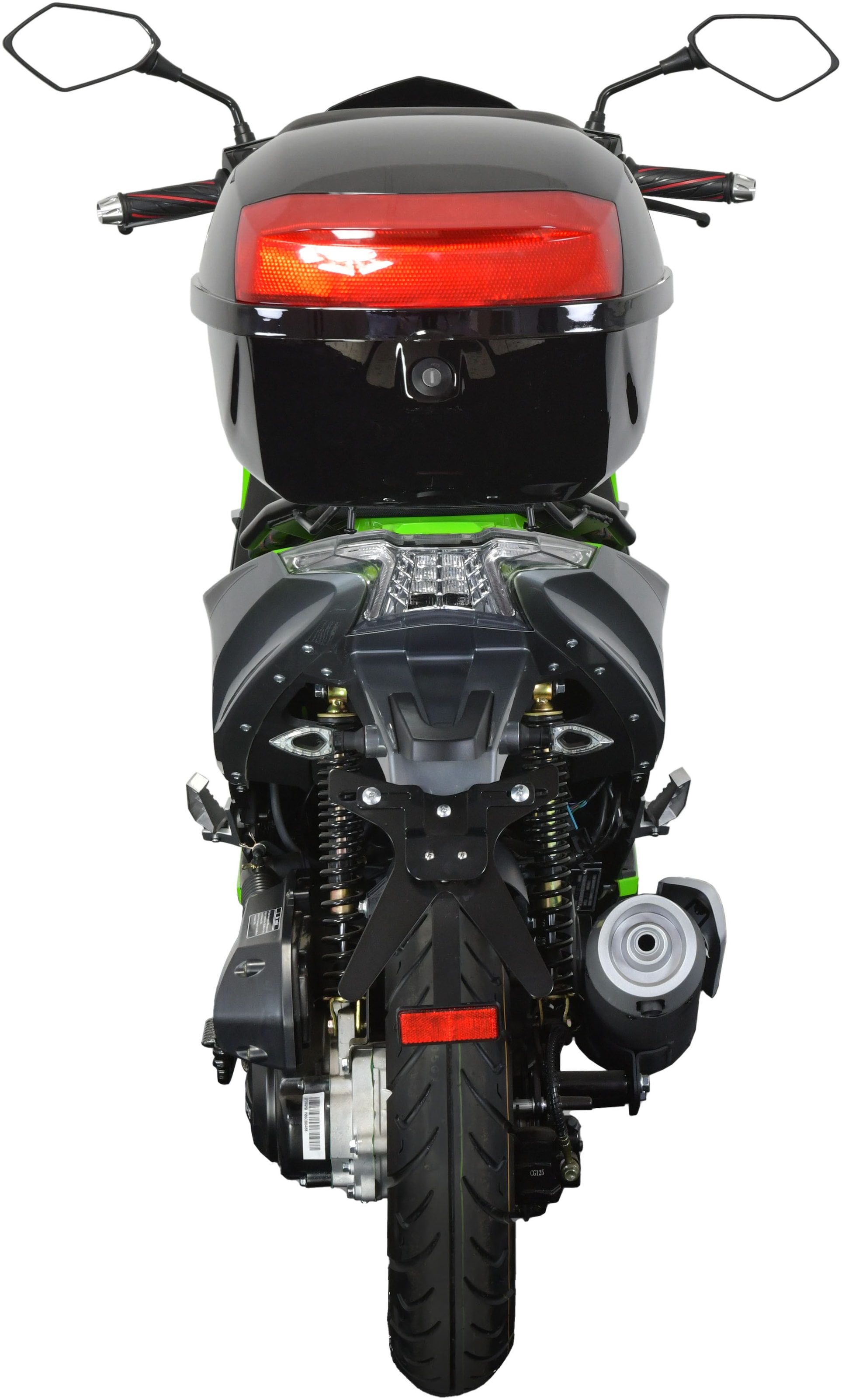 GT UNION Motorroller »Striker 25«, 49,5 cm³, 25 km/h, Euro 5, 2,7 PS, (Set, mit Topcase), Luftgekühlter Motor